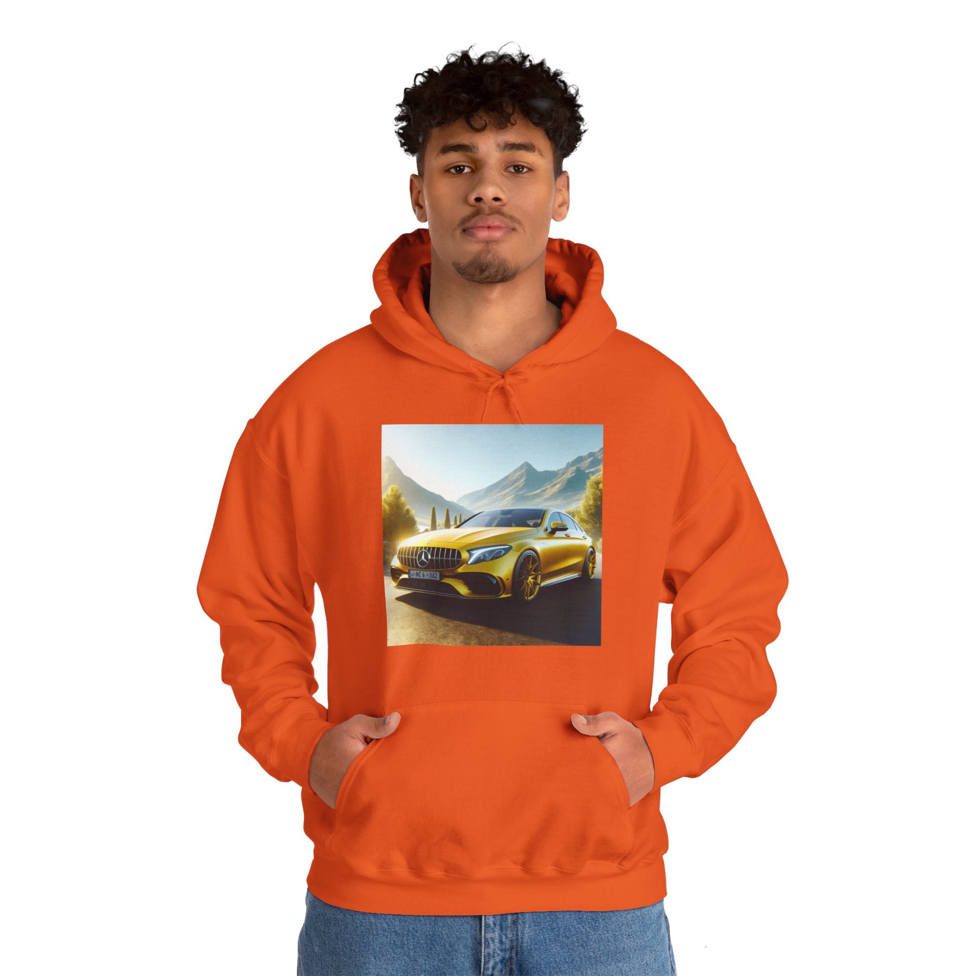 Yellow Mercedes Hoodie Hoodie Printify