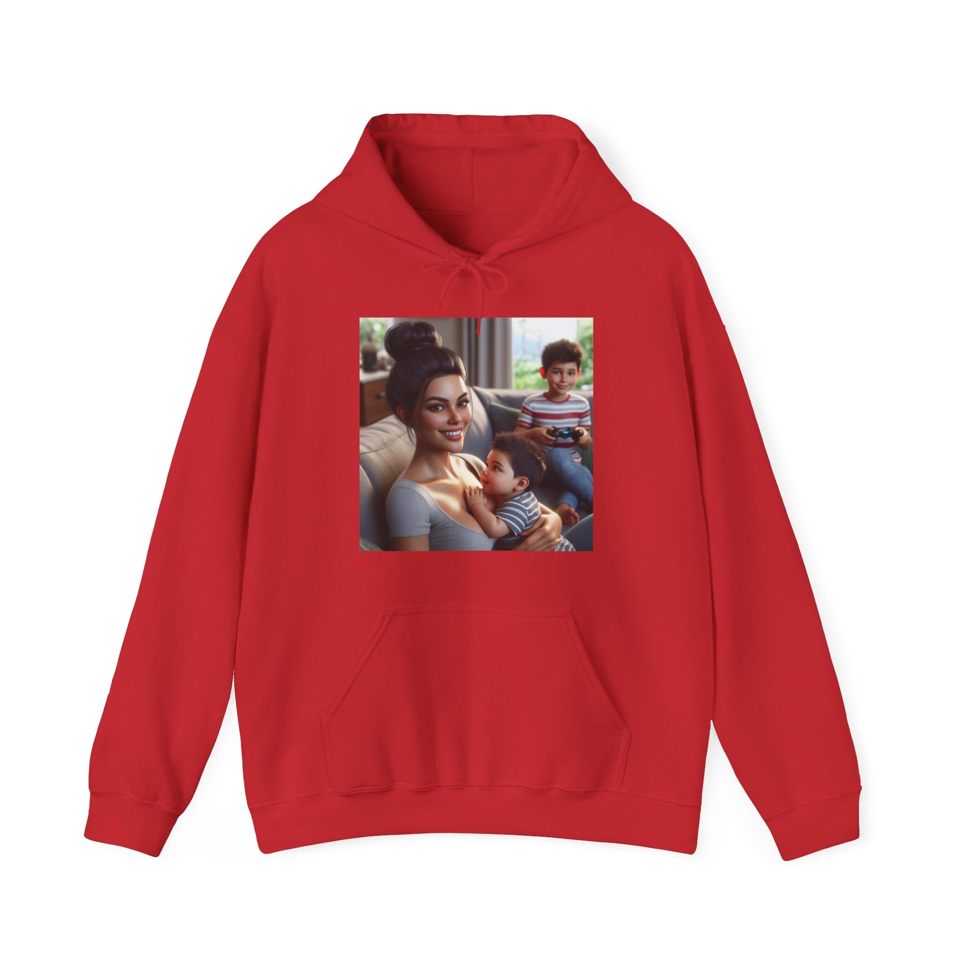 Family Time Hoodie Hoodie Printify Red S