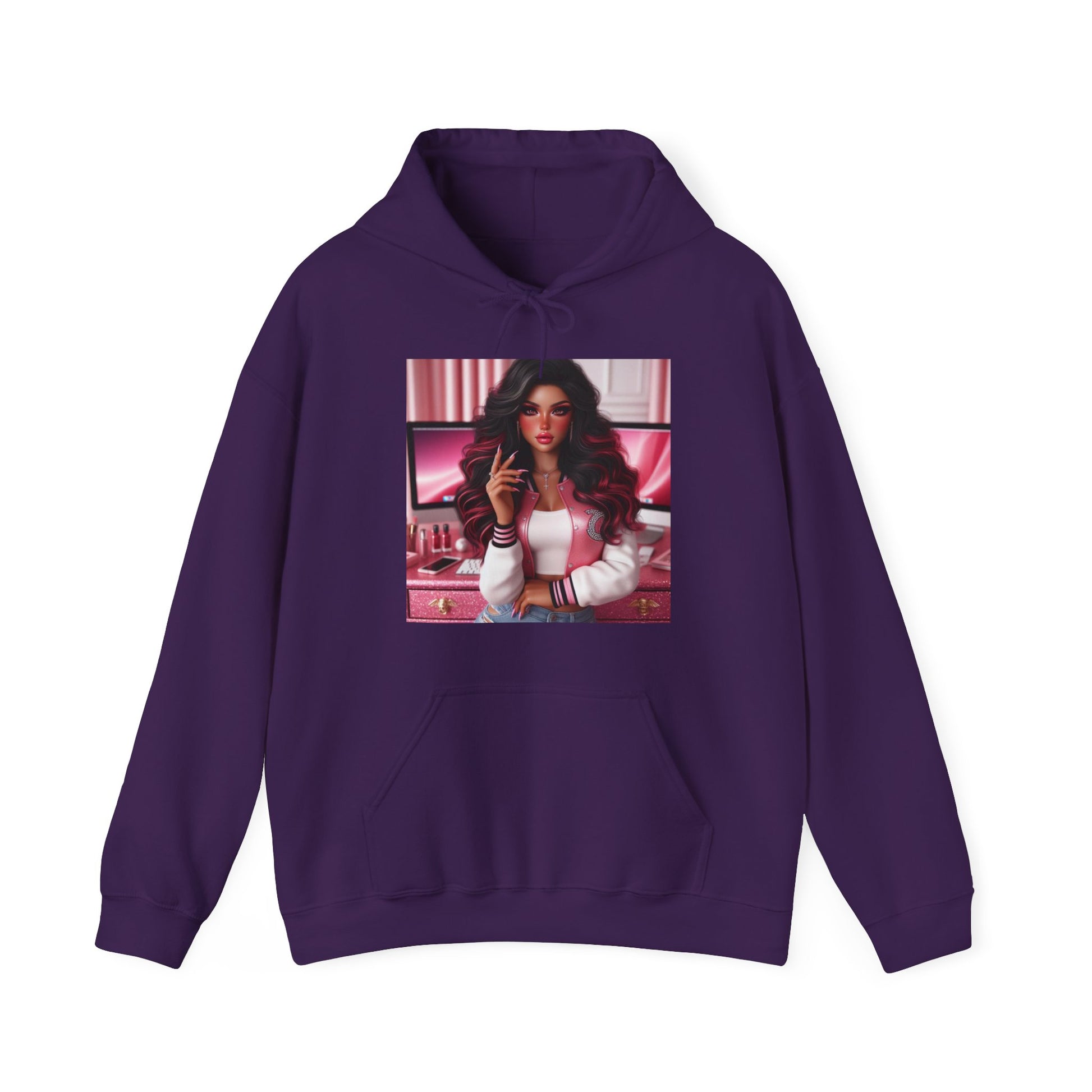 Pink Everything Hoodie Hoodie Printify Purple S