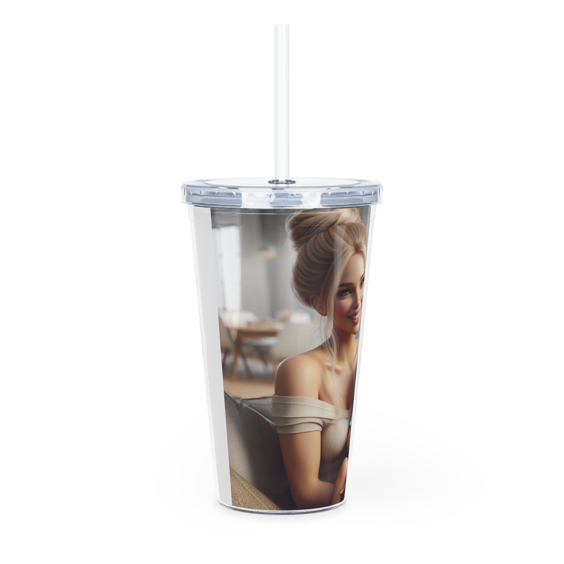 Family Time Tumbler with Straw Mug Printify