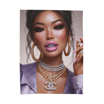 Gloss Up Plush Blanket blankets Printify 60" × 80"