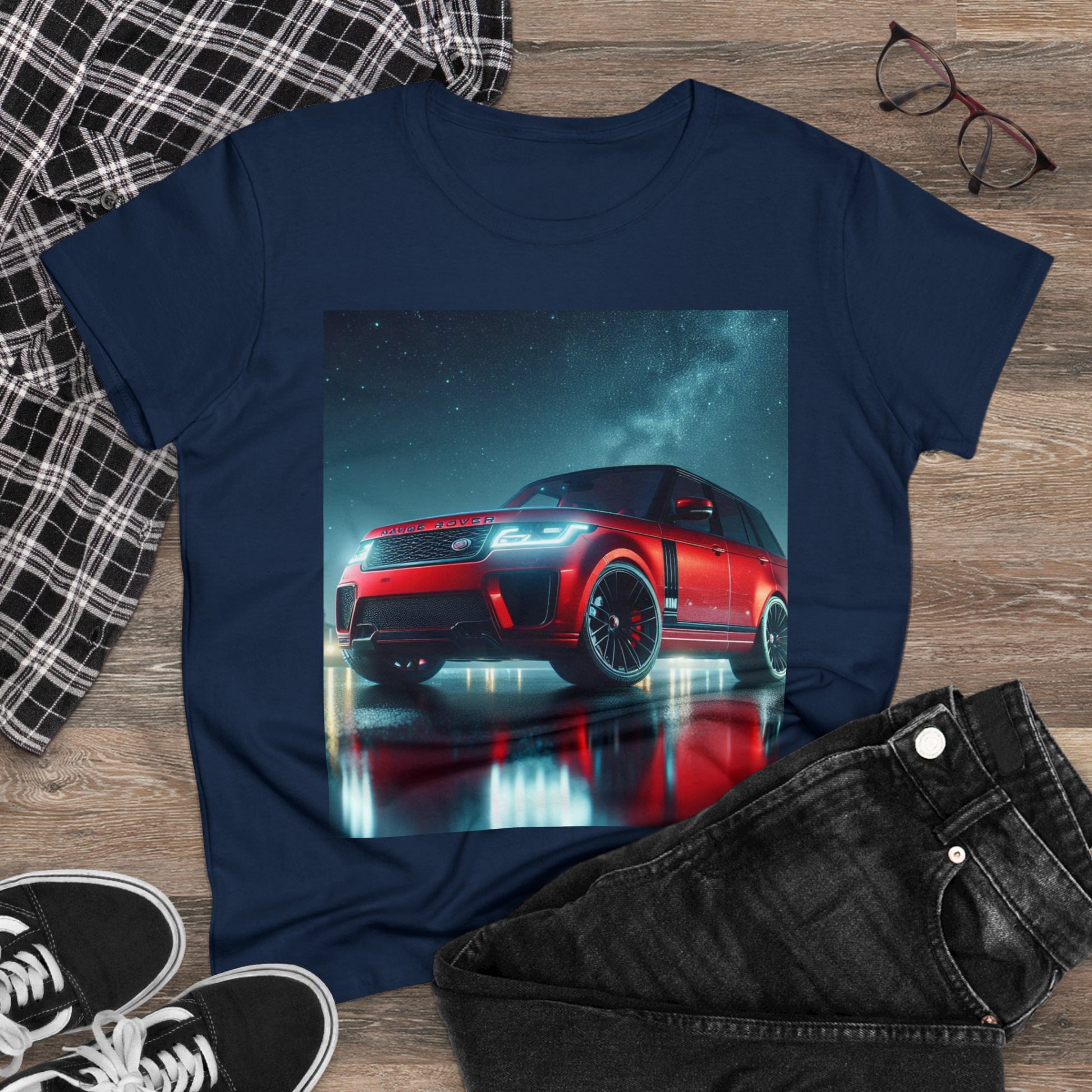 Red Range Rover T-Shirt T-Shirt Printify