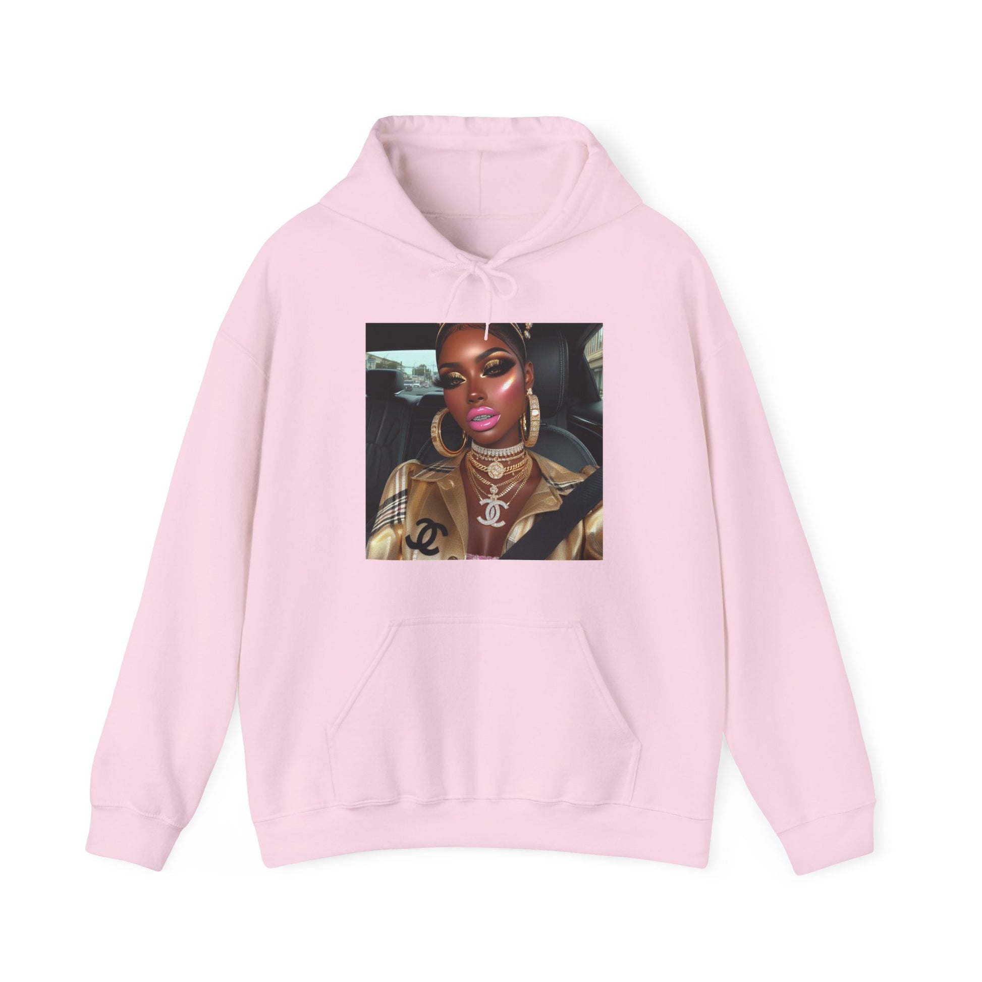 Car Beauty Hoodie Hoodie Printify Light Pink S
