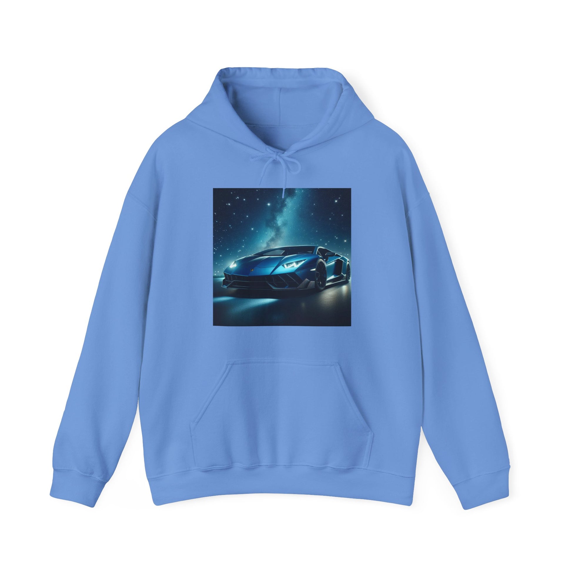 Blue Lamborghini Hoodie Hoodie Printify Carolina Blue S