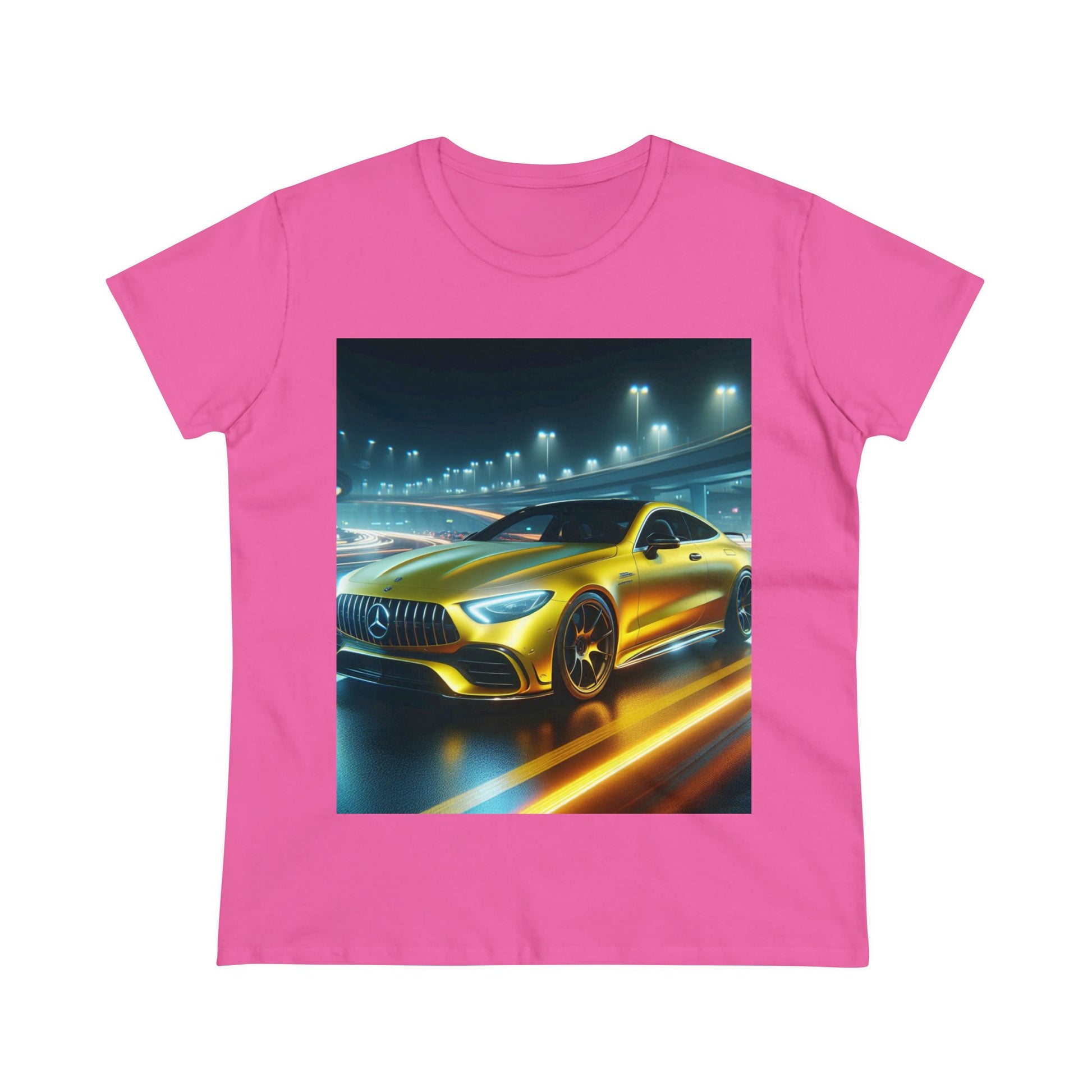Yellow Mercedes T-Shirt T-Shirt Printify Azalea S
