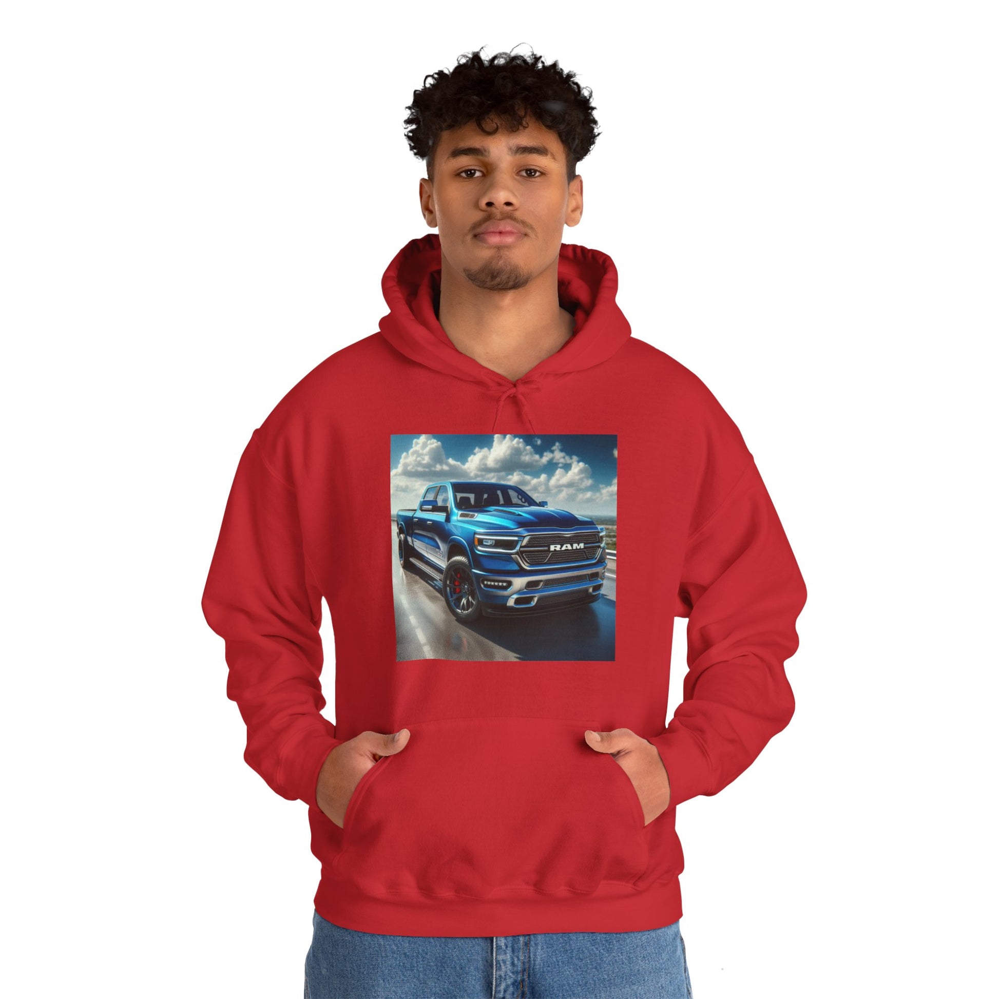 Blue Dodge Ram Hoodie Hoodie Printify