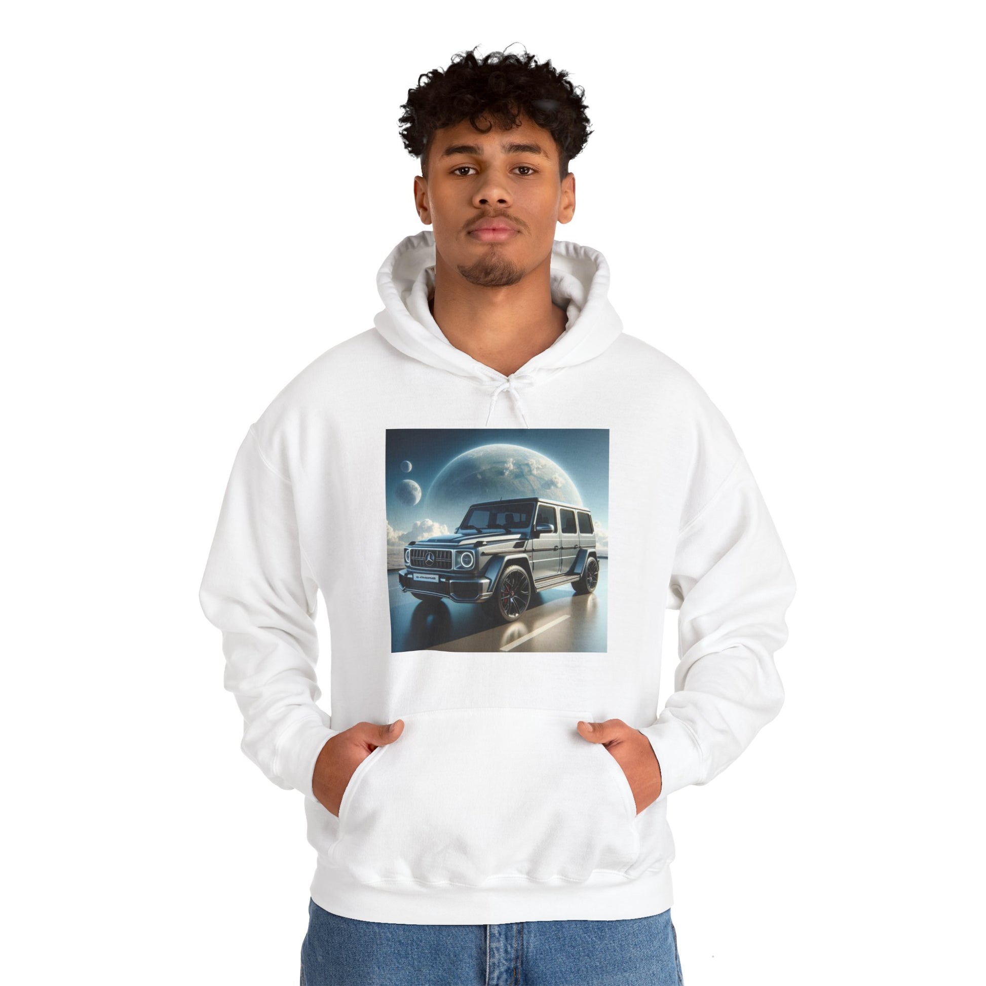 Silver G-Wagon Hoodie Hoodie Printify