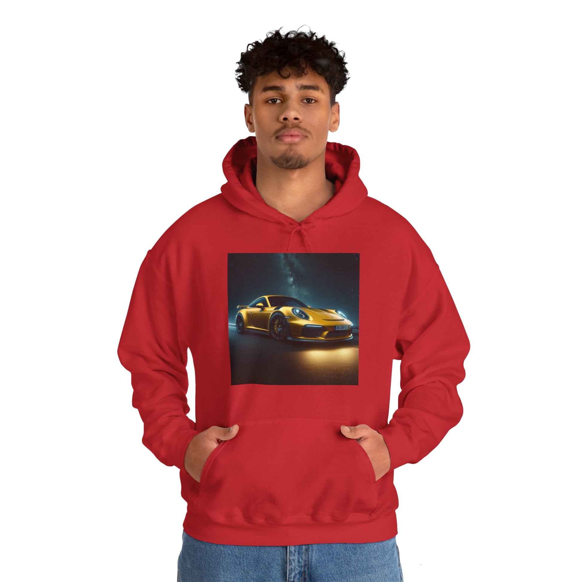 Yellow Porsche Hoodie Hoodie Printify