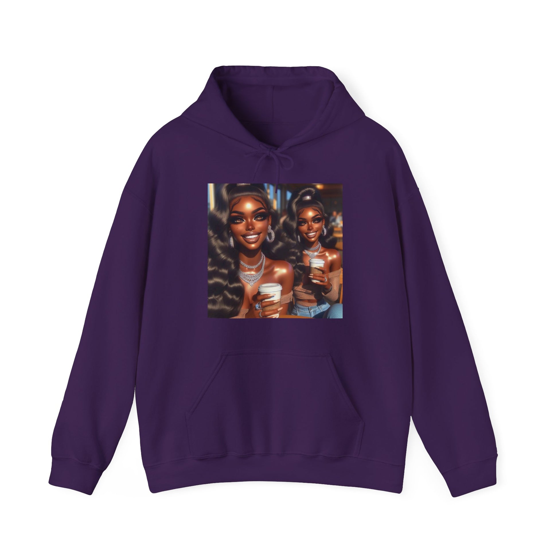 Twinning Hoodie Hoodie Printify Purple S