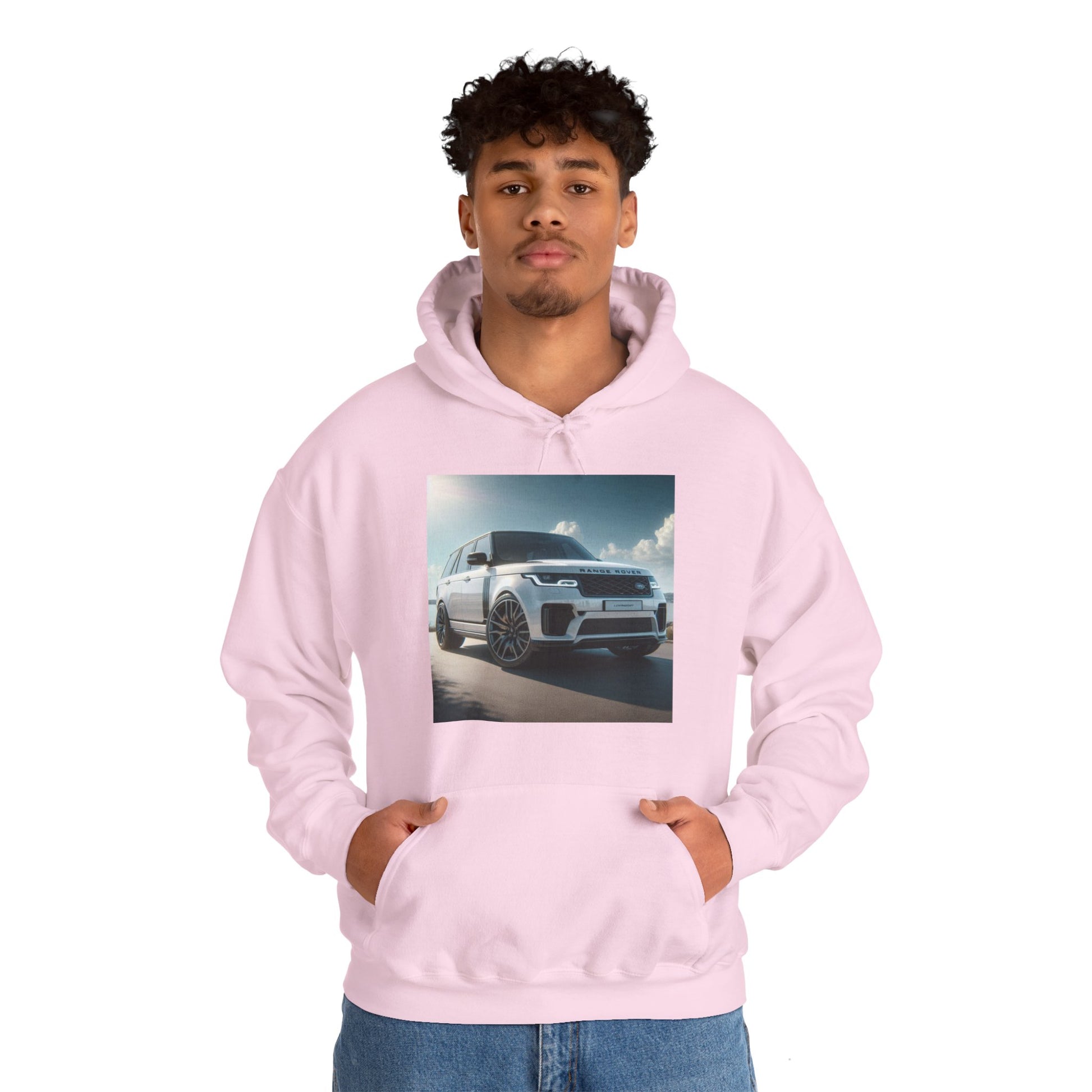 White Range Rover Hoodie Hoodie Printify