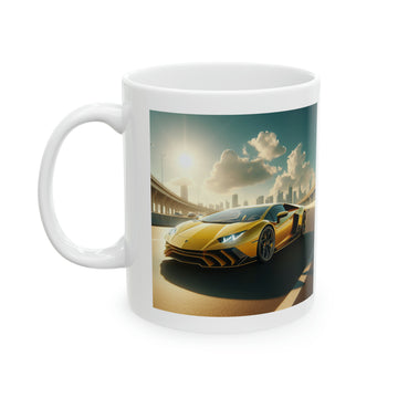 Yellow Lamborghini  Mug Mug Printify 11oz