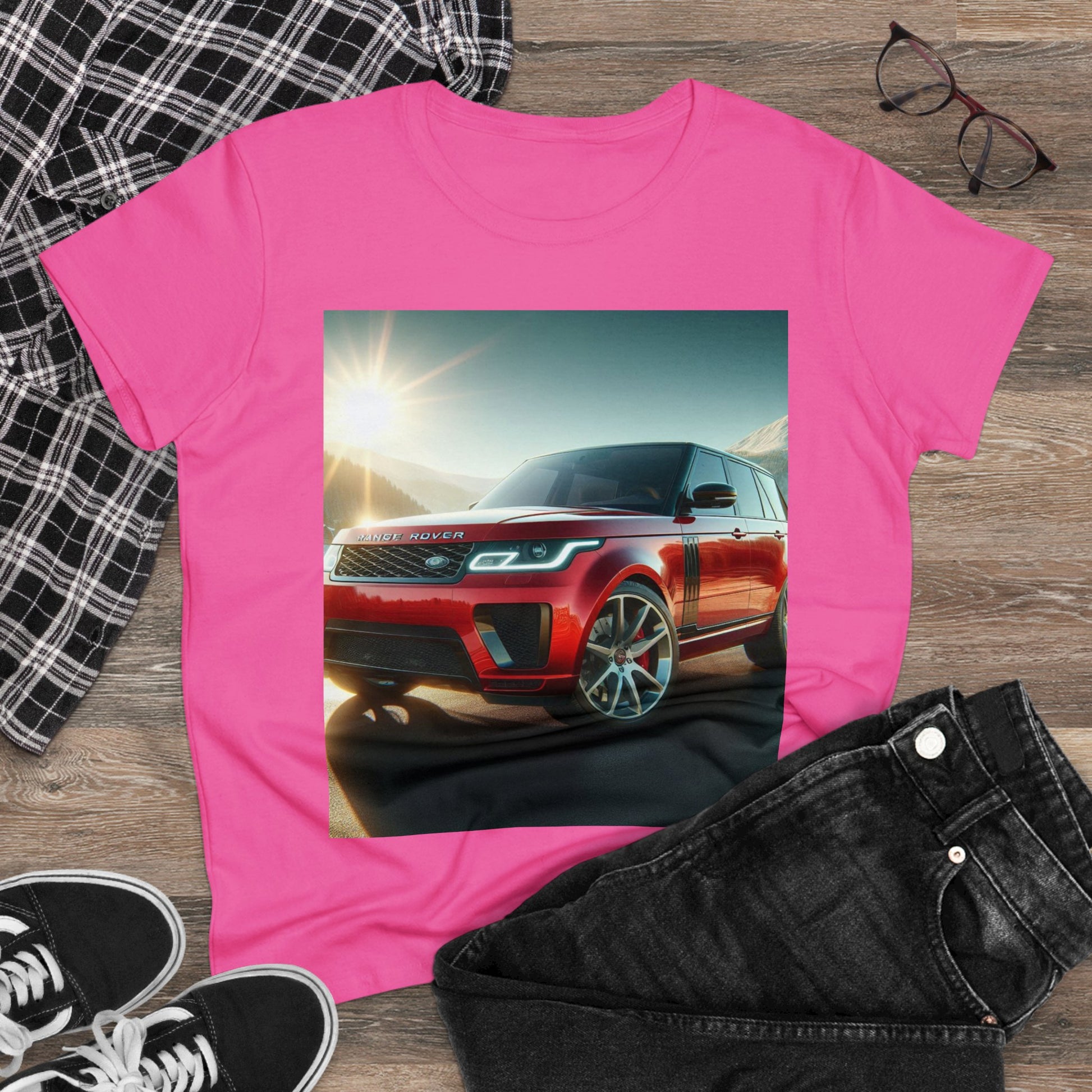 Red Range Rover T-Shirt T-Shirt Printify