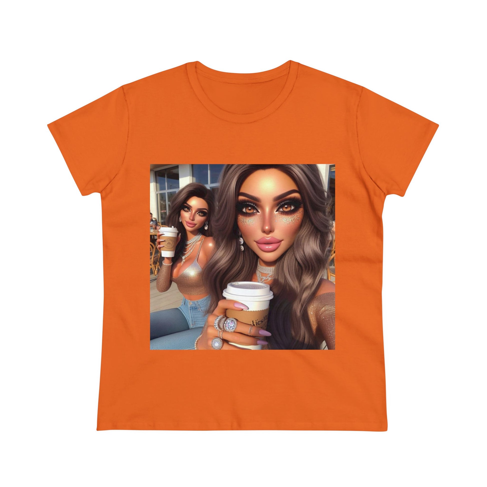 Coffee Baddies T-Shirt T-Shirt Printify Orange S