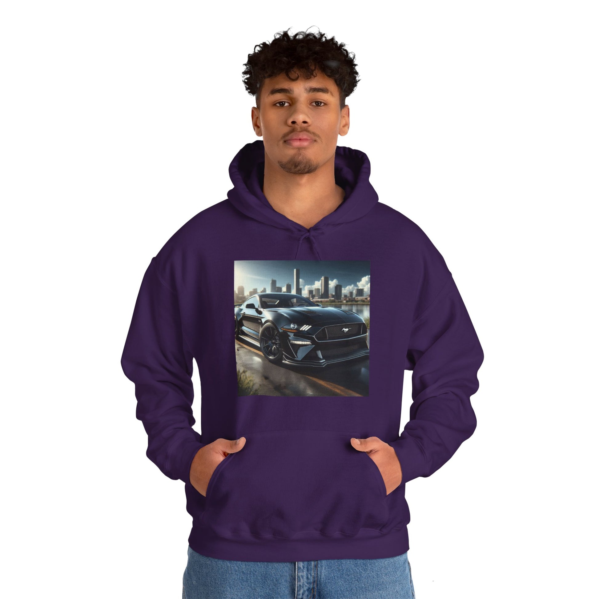 Black Mustang Hoodie Hoodie Printify