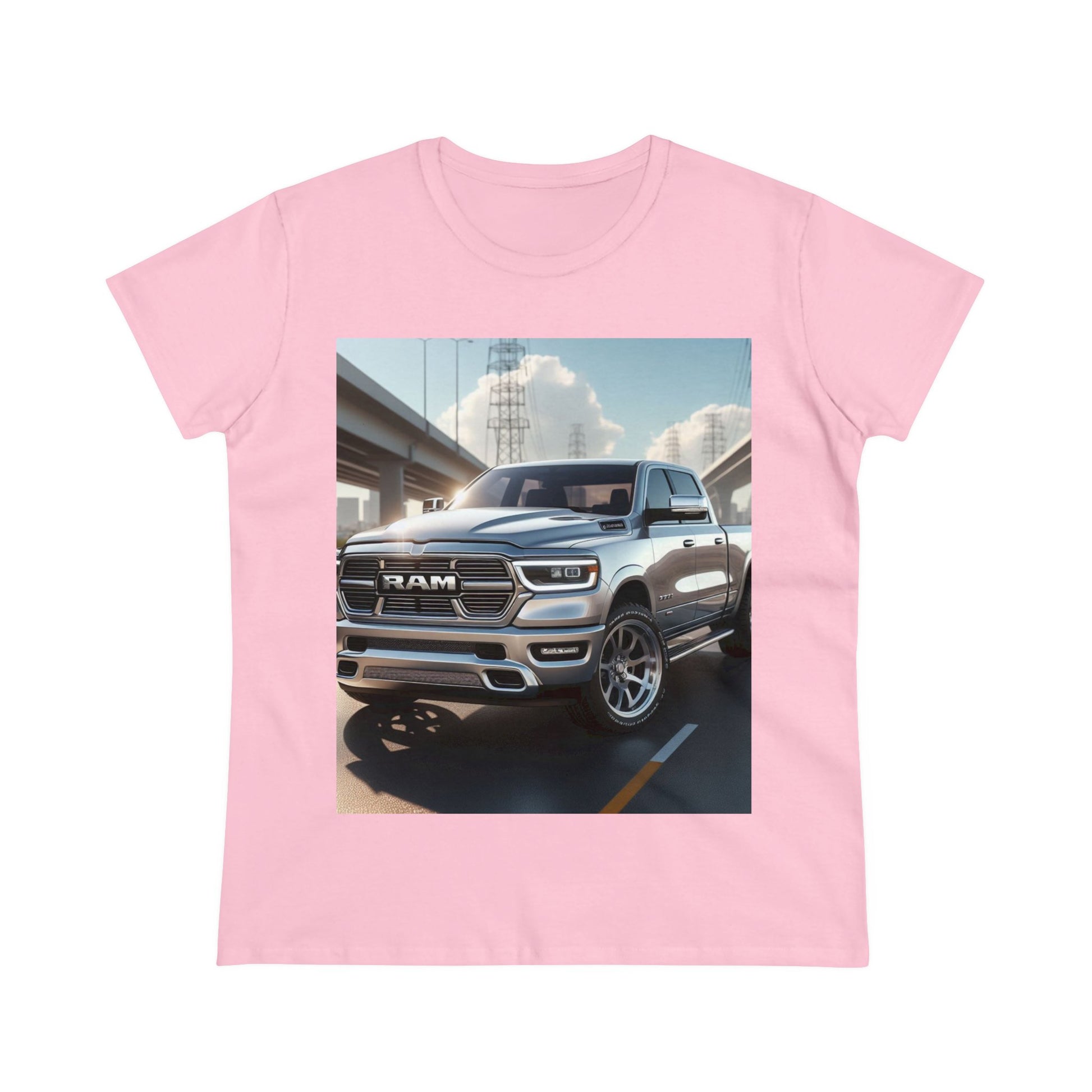 Silver Dodge Ram T-Shirt T-Shirt Printify Light Pink S