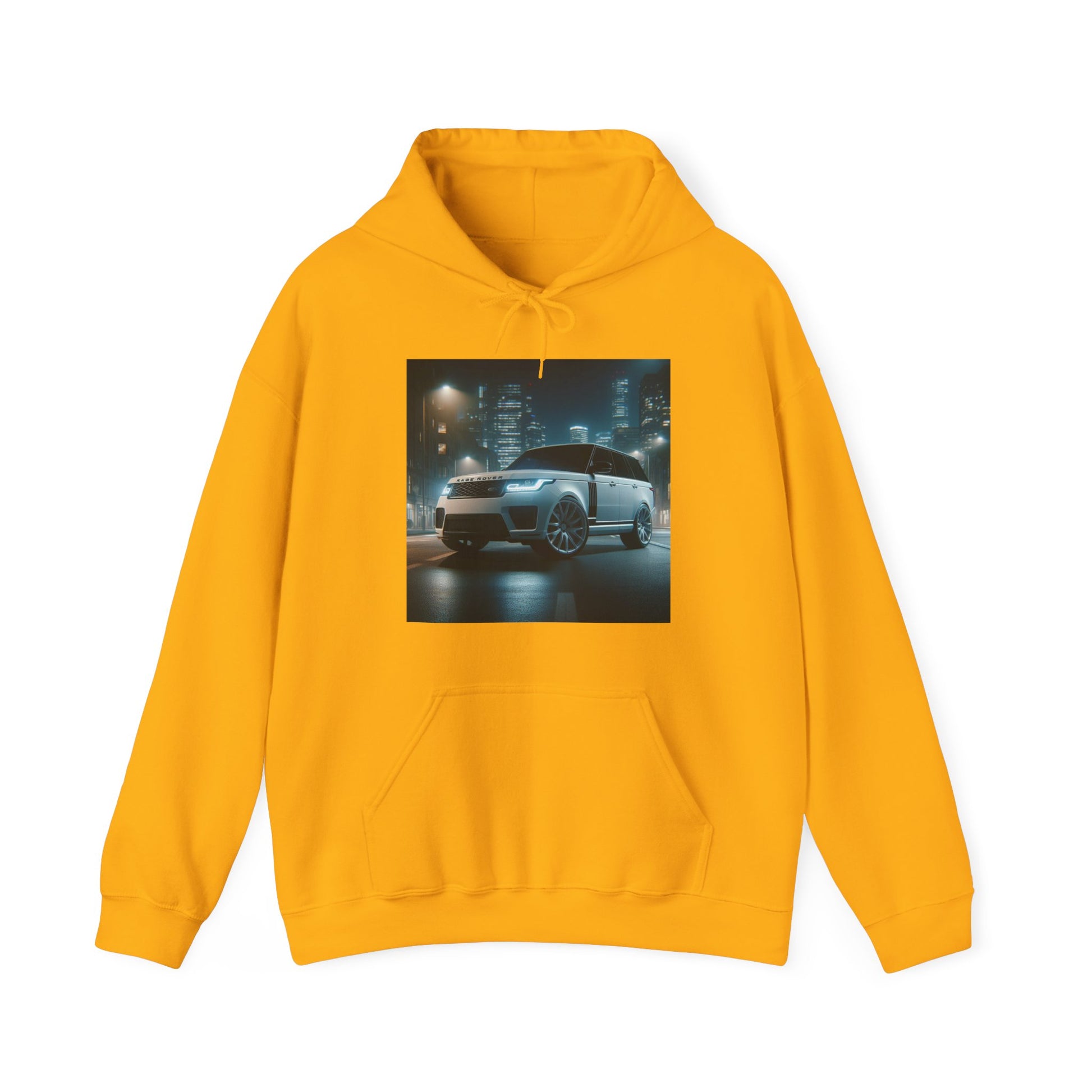 White Range Rover Hoodie Hoodie Printify Gold S