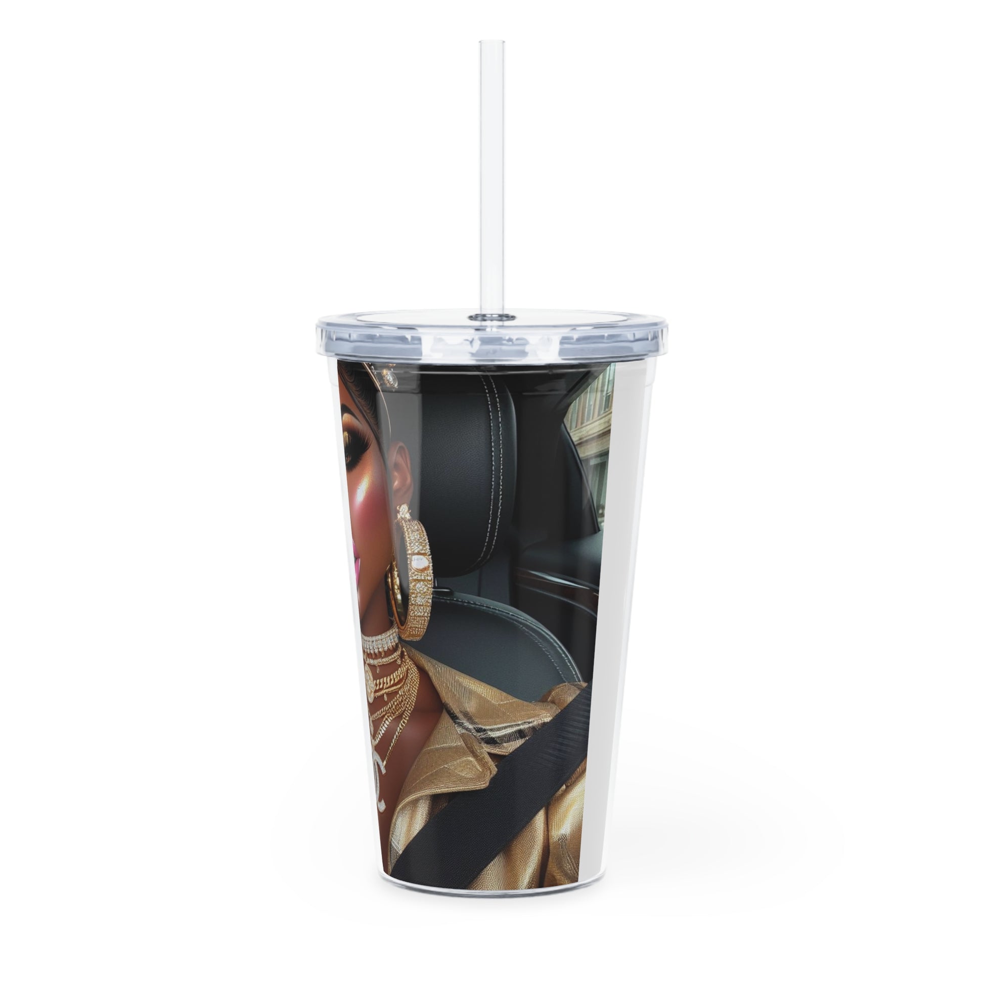 Car Beauty Tumbler with Straw Mug Printify