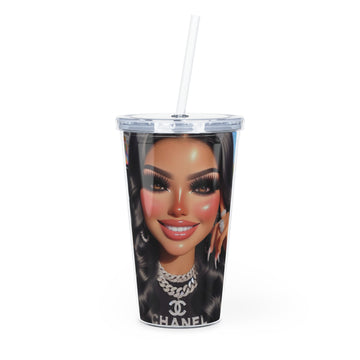 Chanel Mami Tumbler with Straw Mug Printify 20oz Transparent