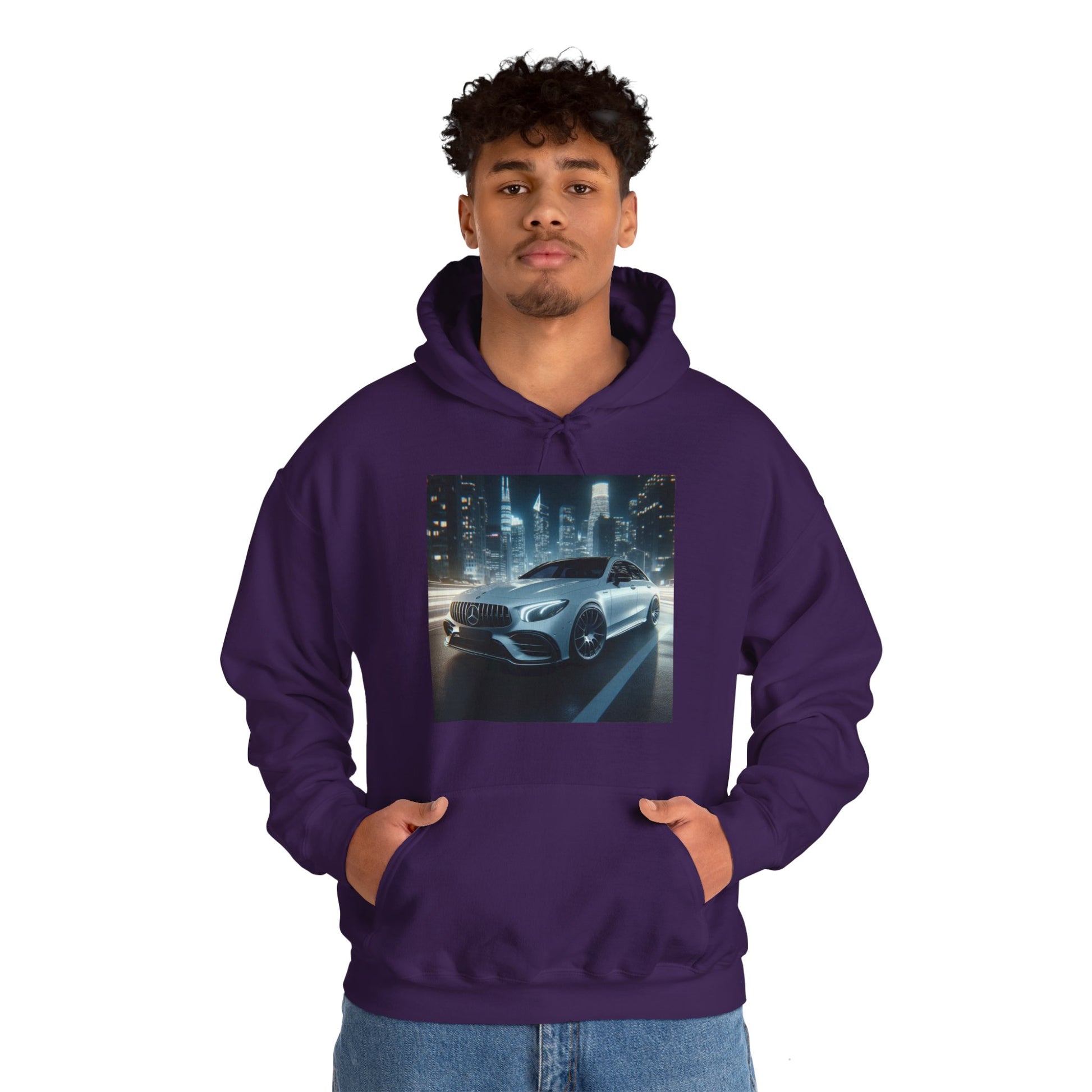 White Mercedes Hoodie Hoodie Printify