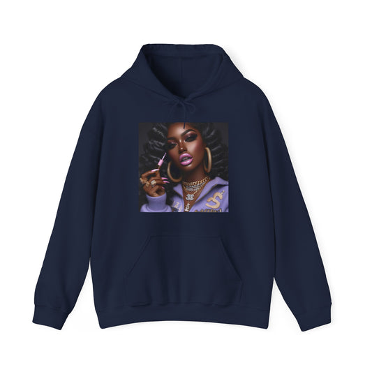 Gloss Up Hoodie Hoodie Printify Navy S