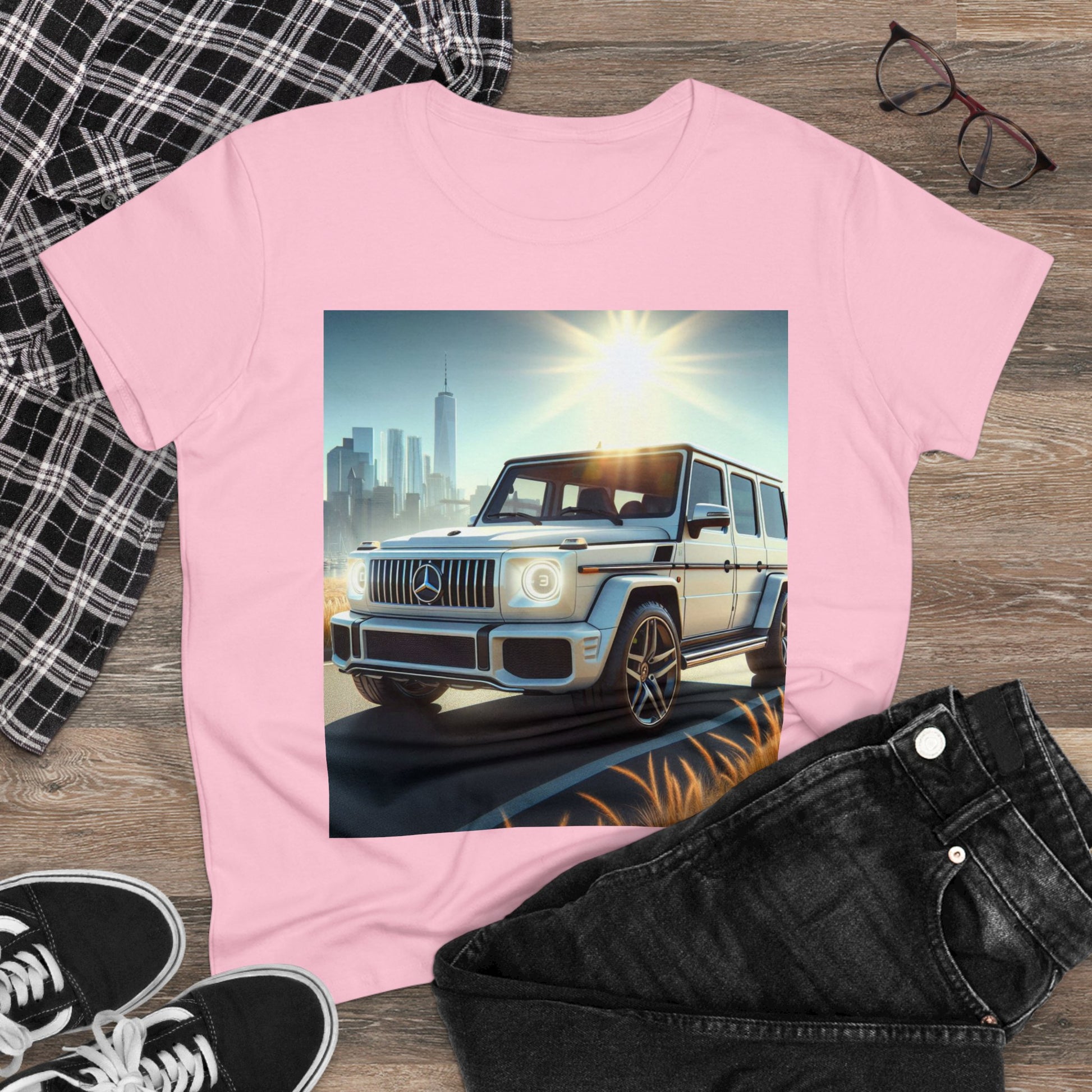 White G-Wagon T-Shirt T-Shirt Printify