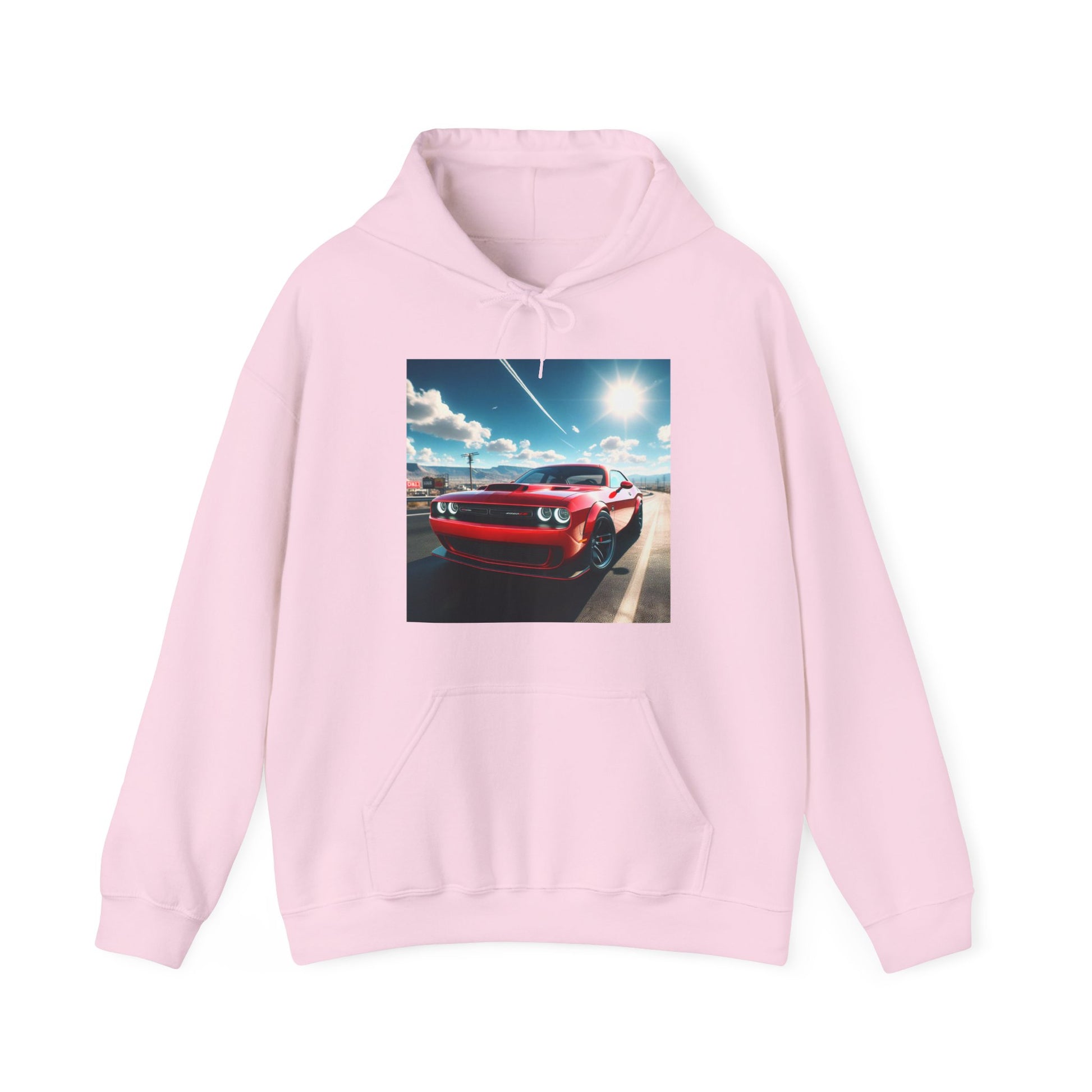 Red Challenger Hoodie Hoodie Printify Light Pink S