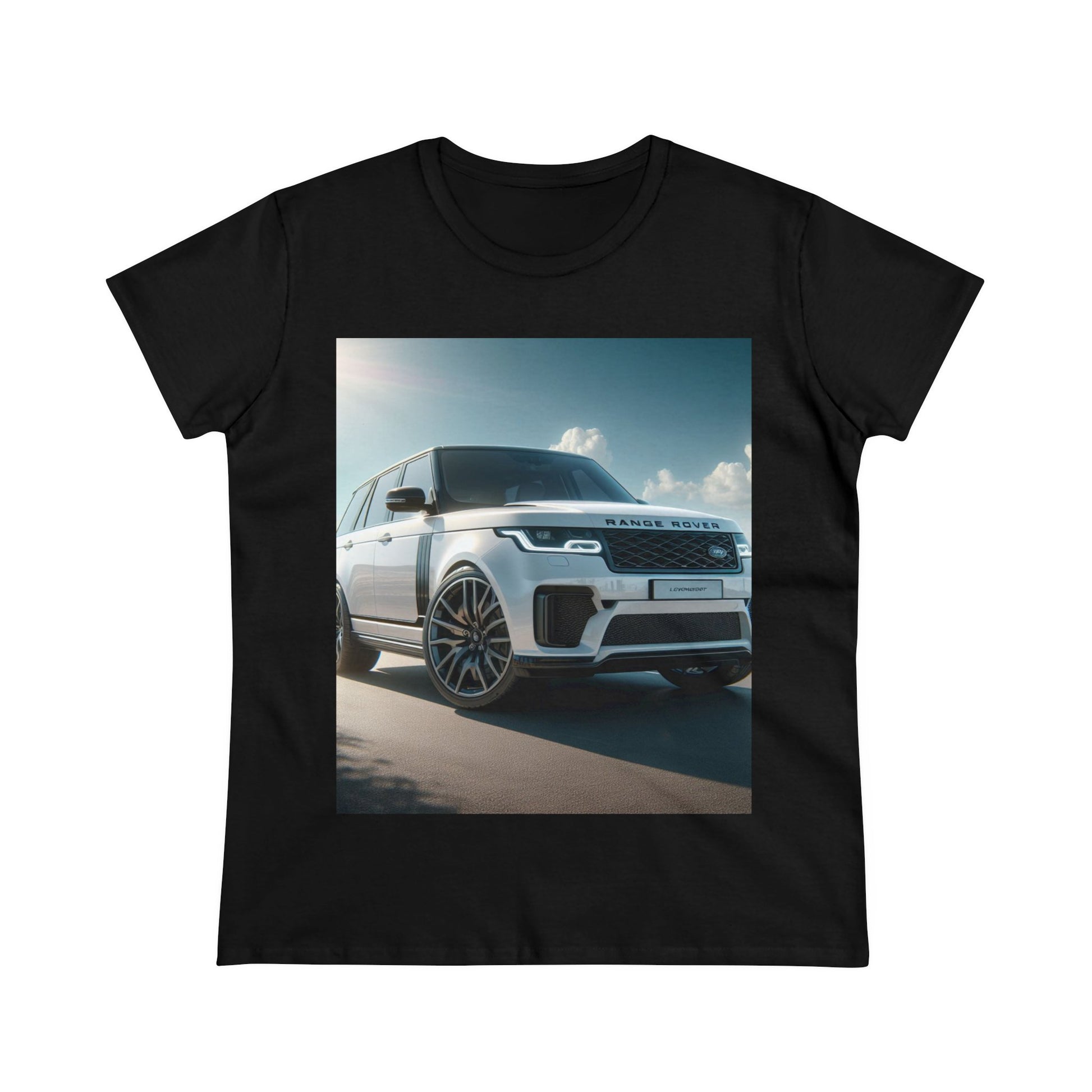 White Range Rover T-Shirt T-Shirt Printify Black S