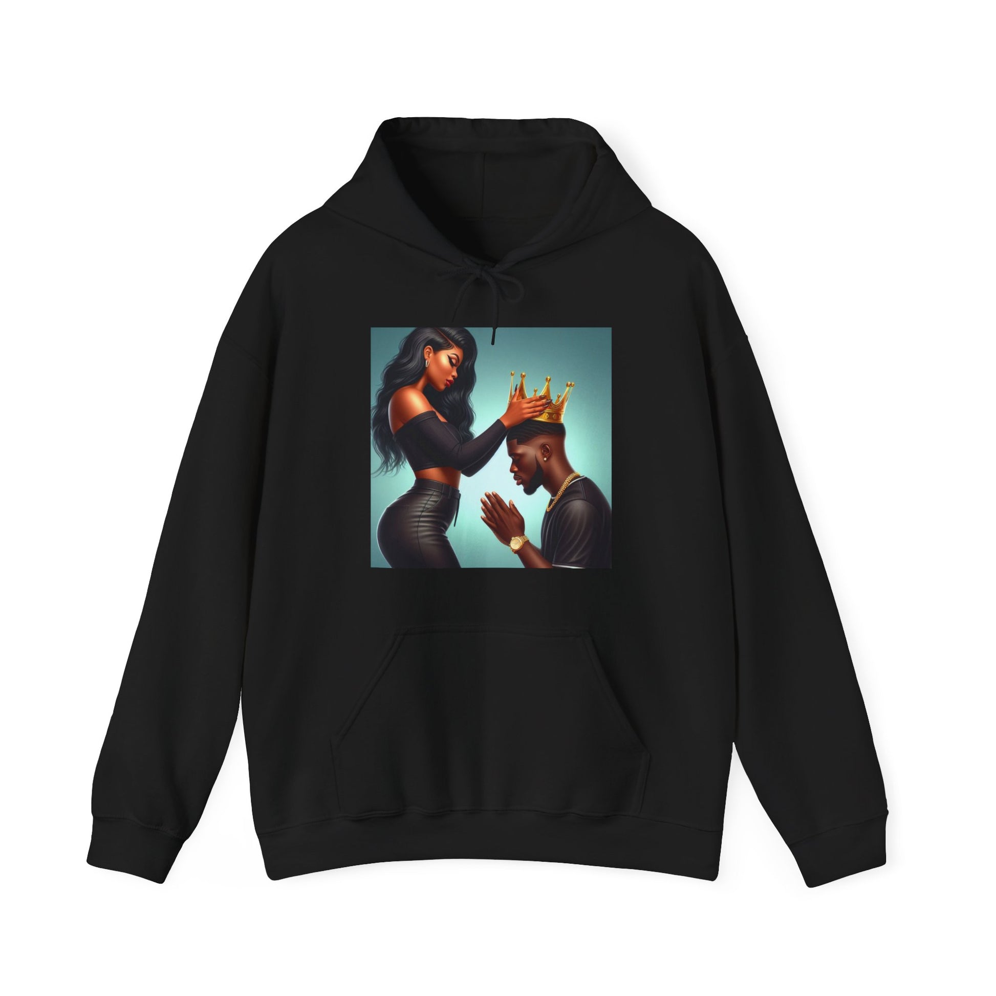 My King Hoodie Hoodie Printify Black S
