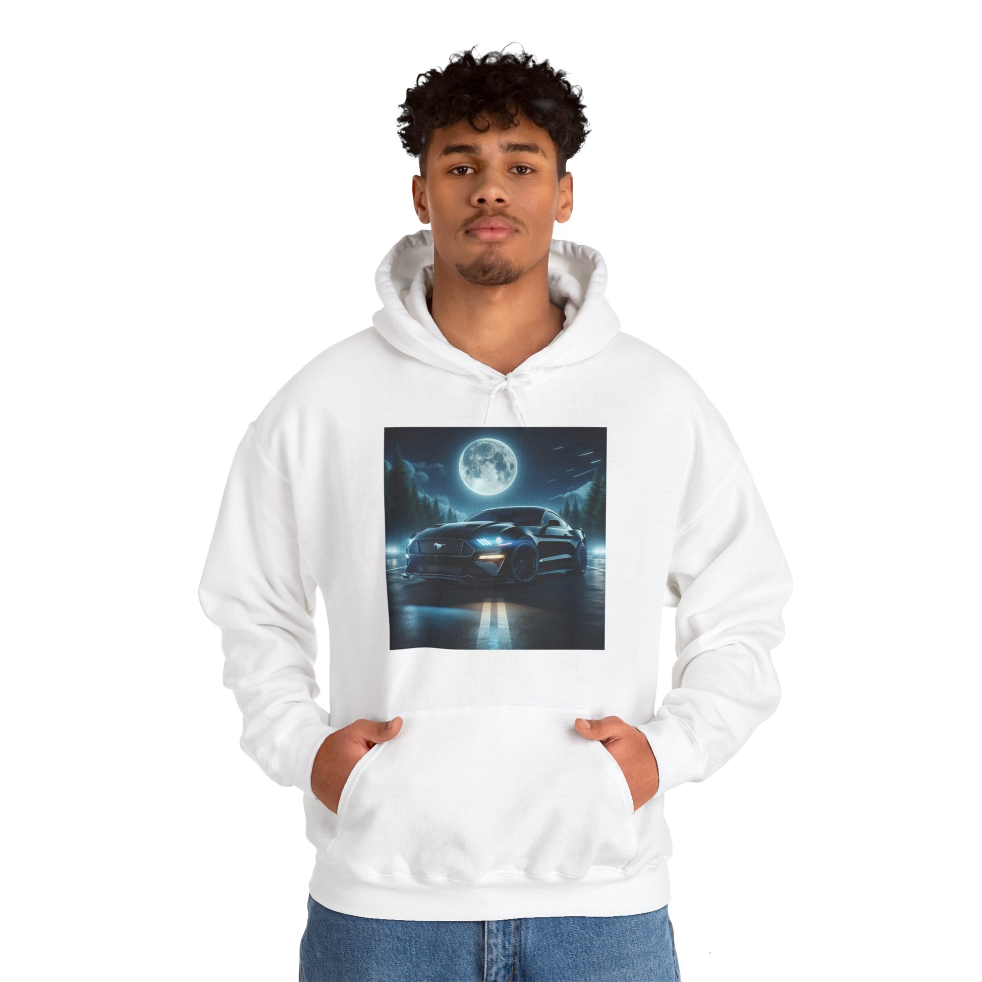 Black Mustang Hoodie Hoodie Printify