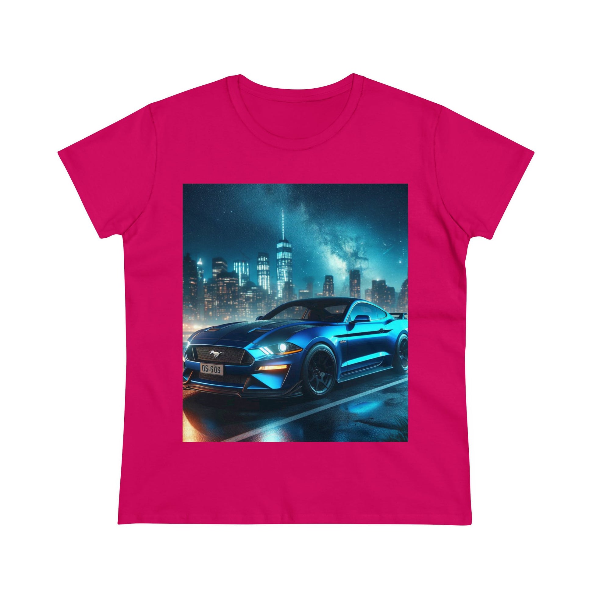 Blue Mustang T-Shirt T-Shirt Printify Heliconia S