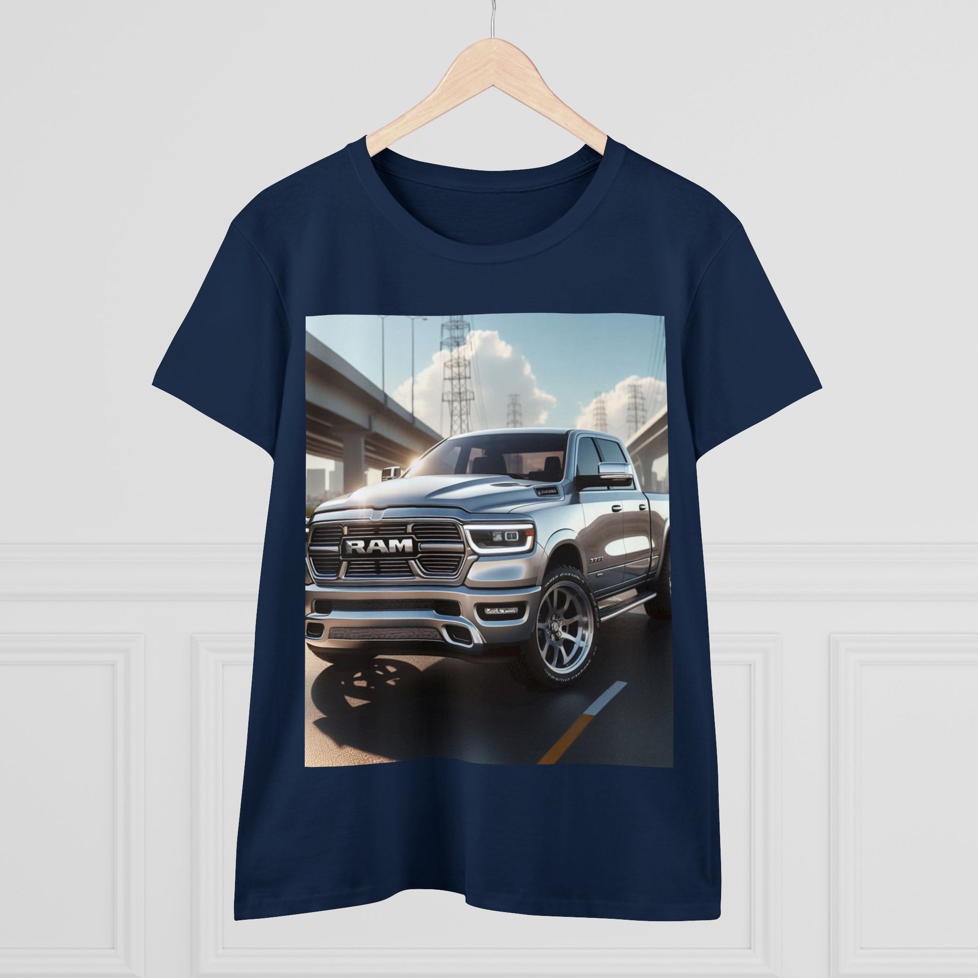 Silver Dodge Ram T-Shirt T-Shirt Printify