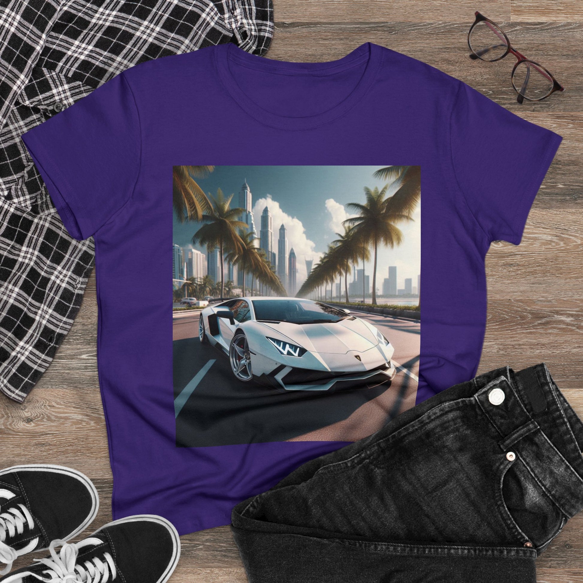 White Lamborghini T-Shirt T-Shirt Printify
