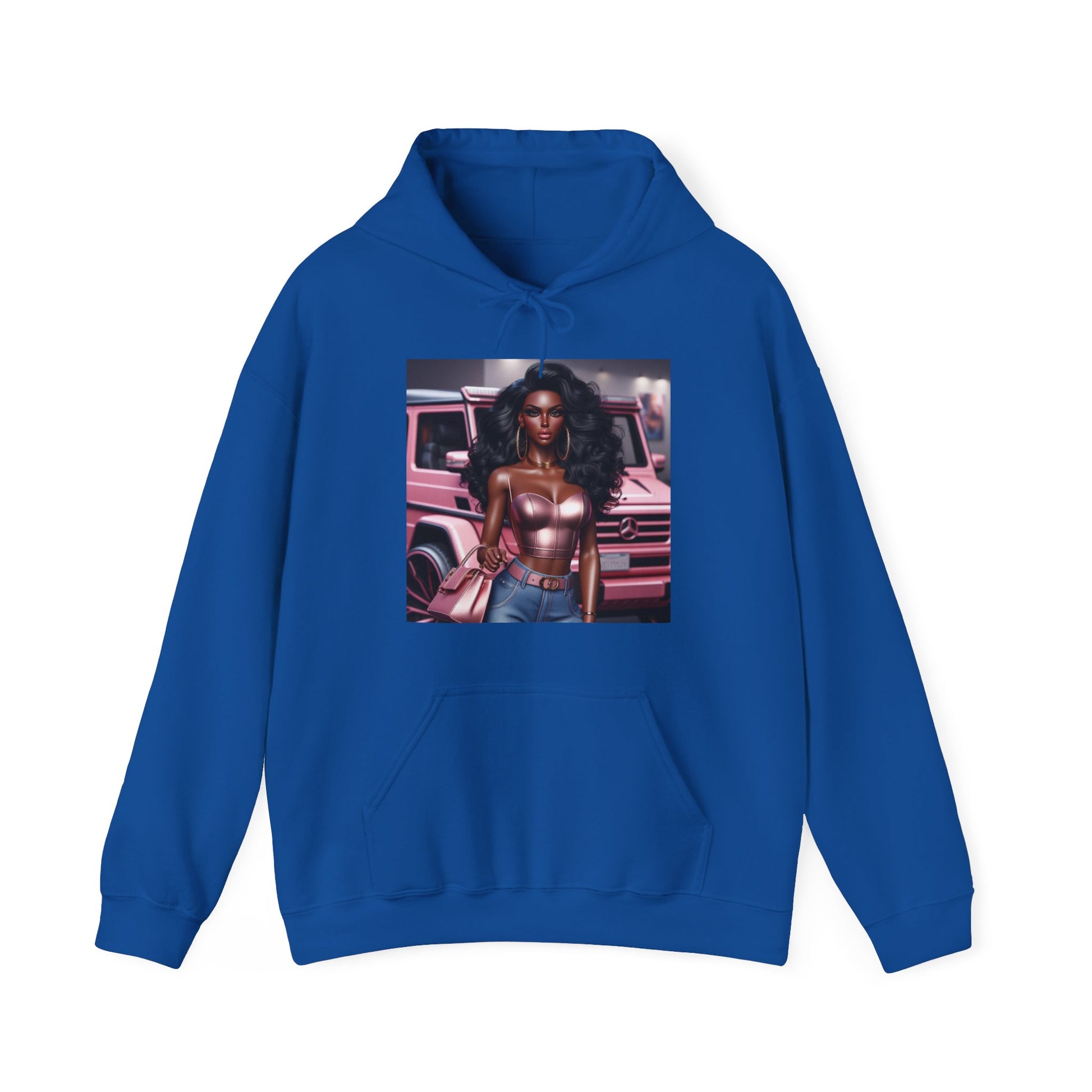 Pink Luxury Hoodie Hoodie Printify Royal S