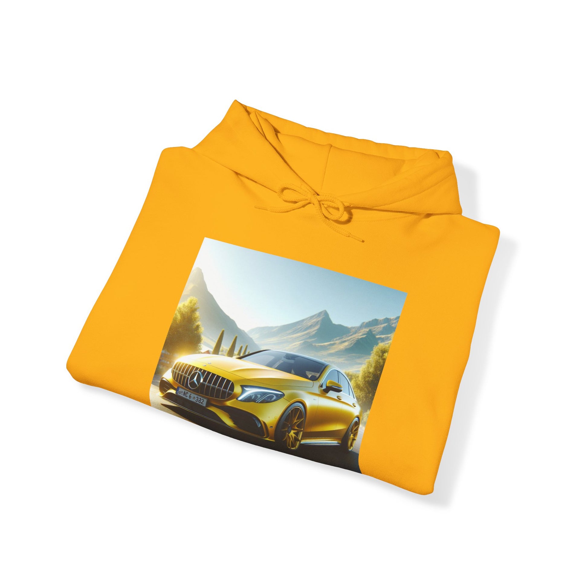 Yellow Mercedes Hoodie Hoodie Printify