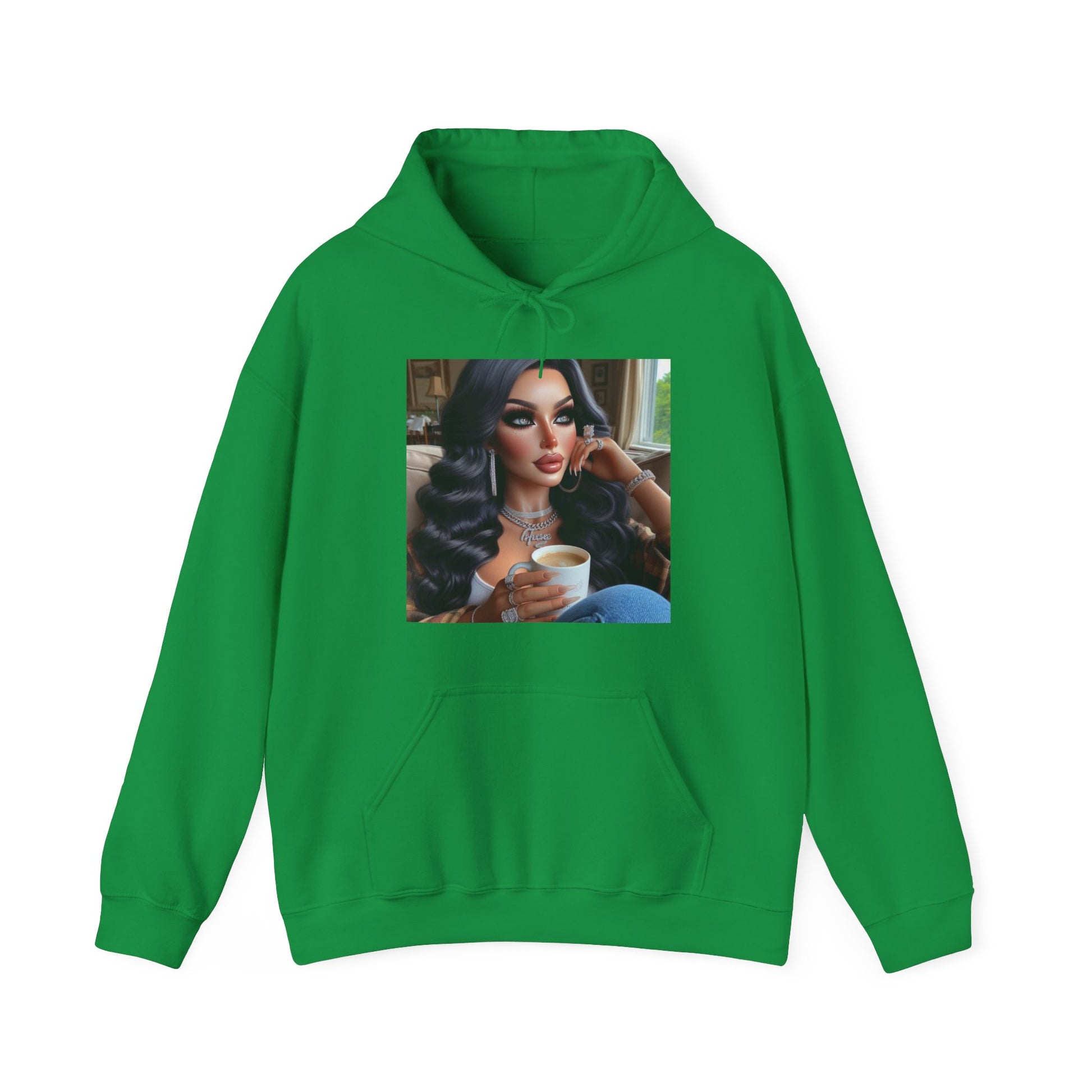 Coffee Break Hoodie Hoodie Printify Irish Green S