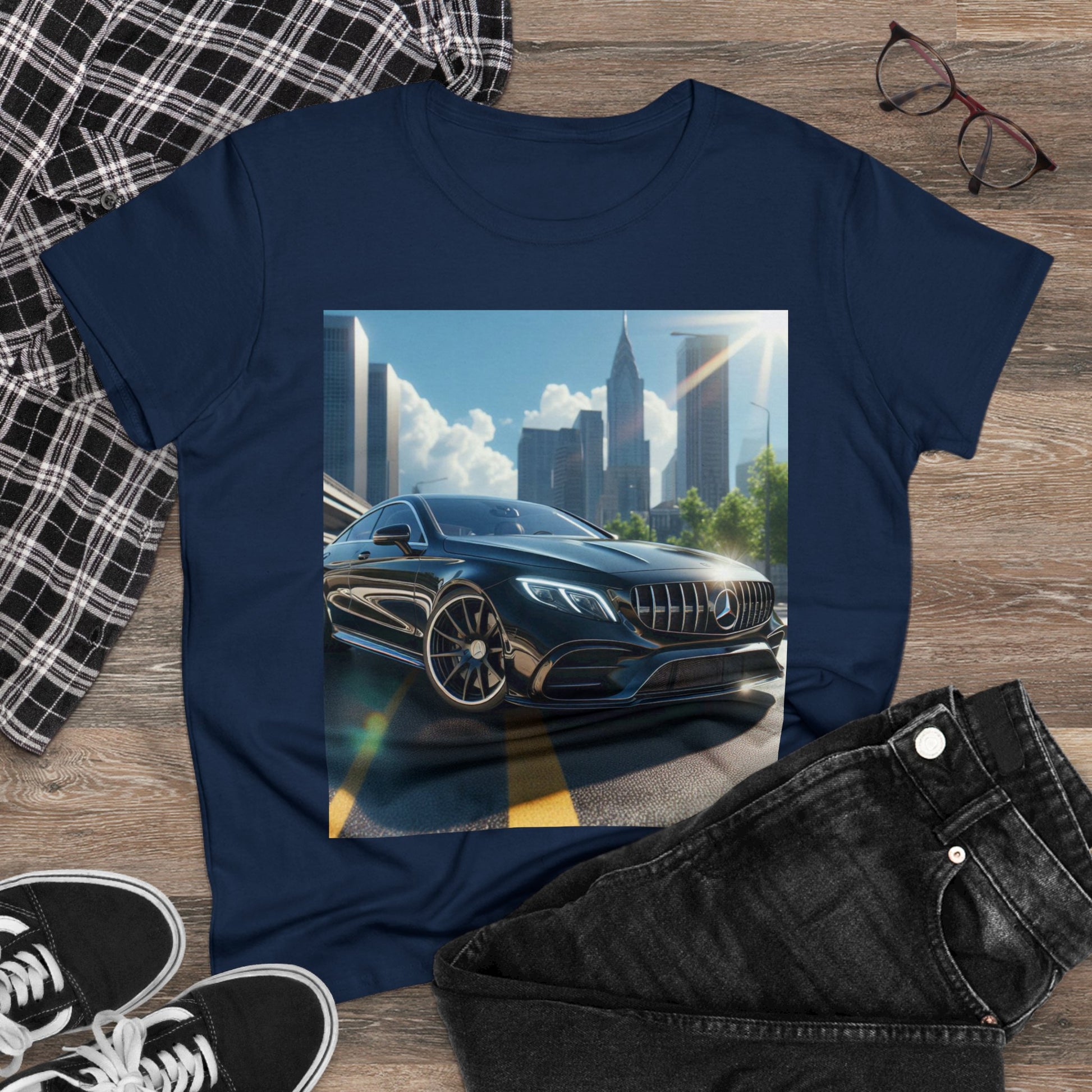Black Mercedes T-Shirt T-Shirt Printify