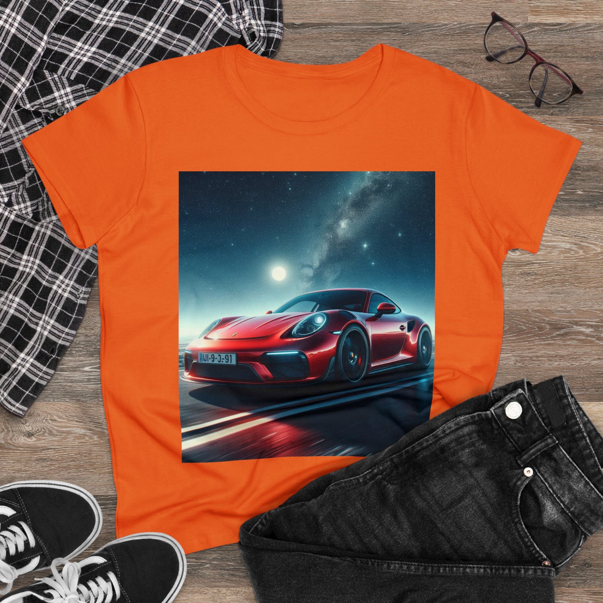 Red Porsche T-Shirt T-Shirt Printify