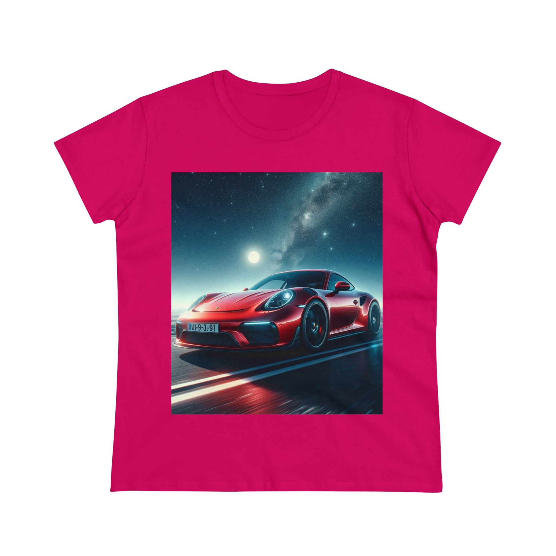 Red Porsche T-Shirt T-Shirt Printify Heliconia S