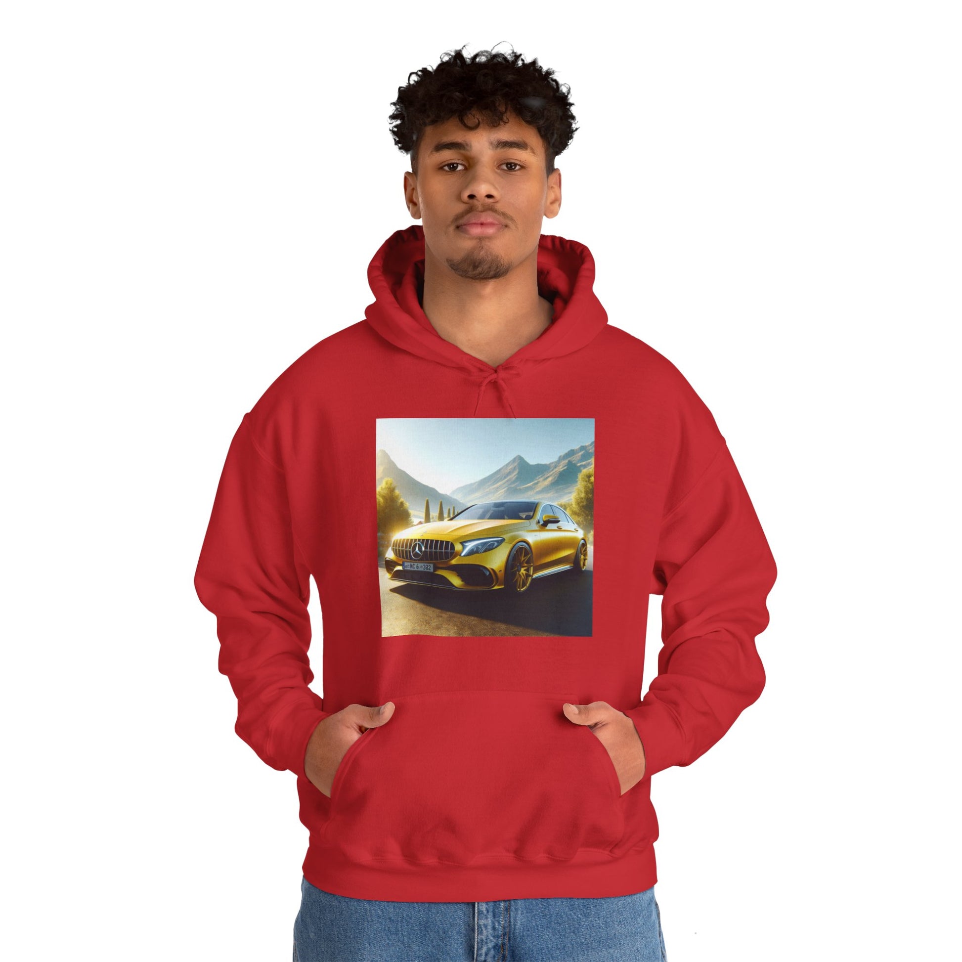 Yellow Mercedes Hoodie Hoodie Printify