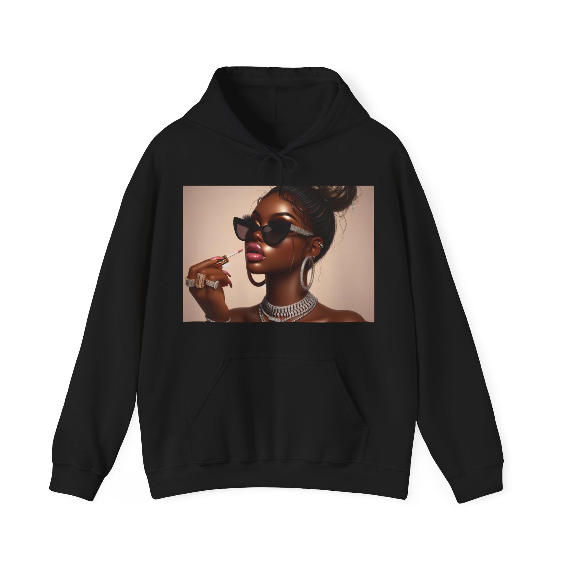 My Lip Gloss is Poppin Hoodie Hoodie Printify Black S