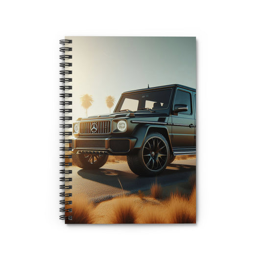 Black G-Wagon Spiral Notebook Paper products Printify One Size