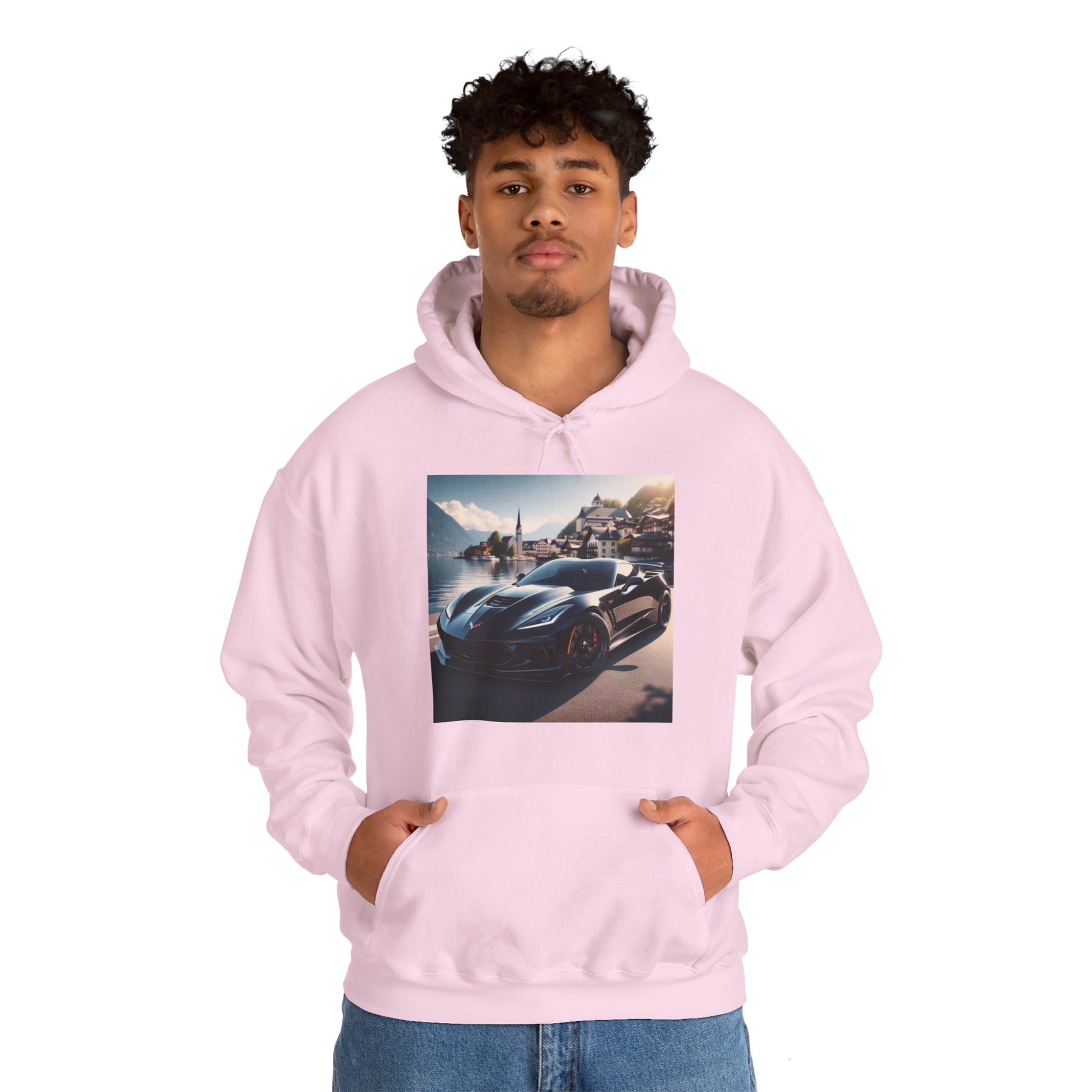 Black Corvette Hoodie Hoodie Printify