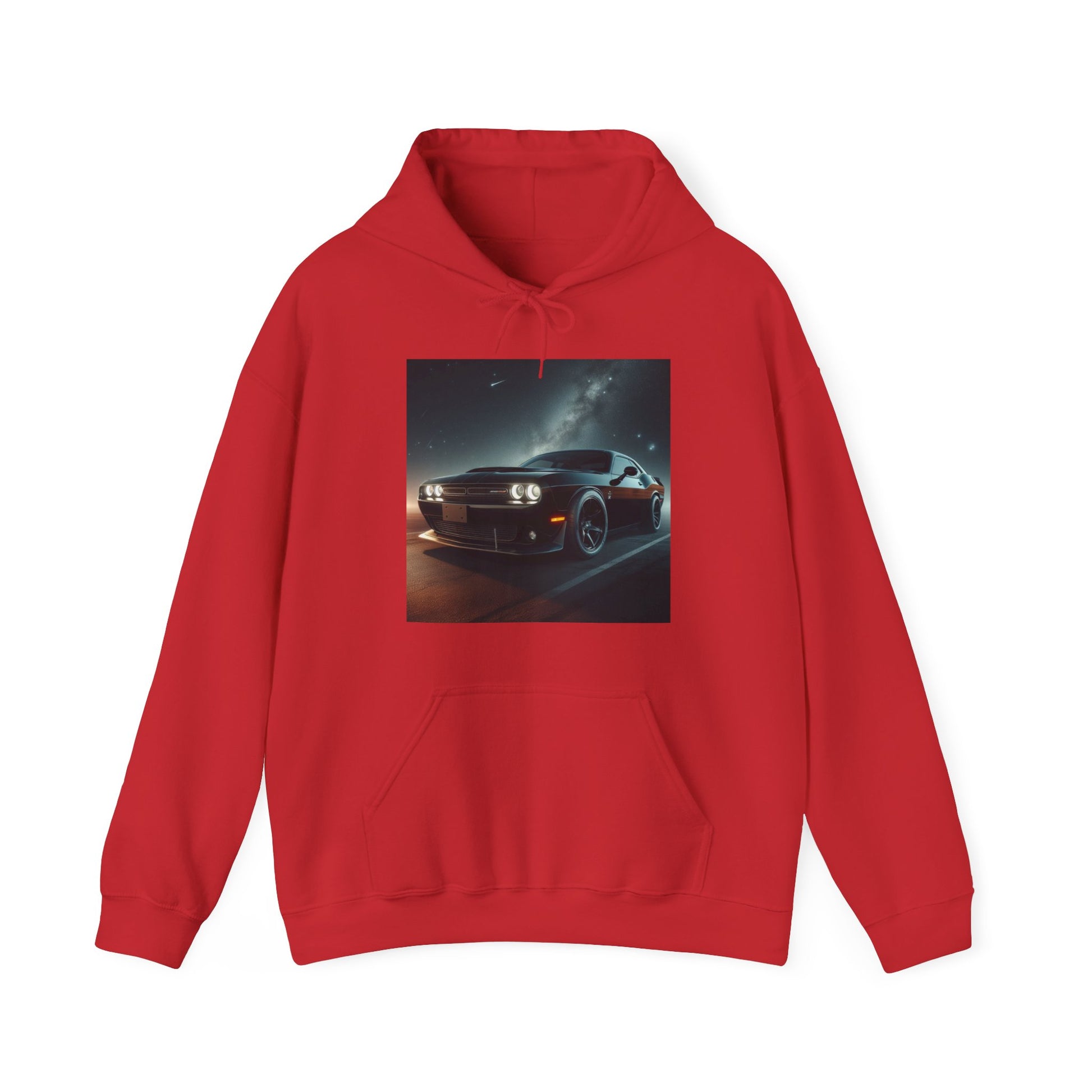 Black Challenger Hoodie Hoodie Printify Red S