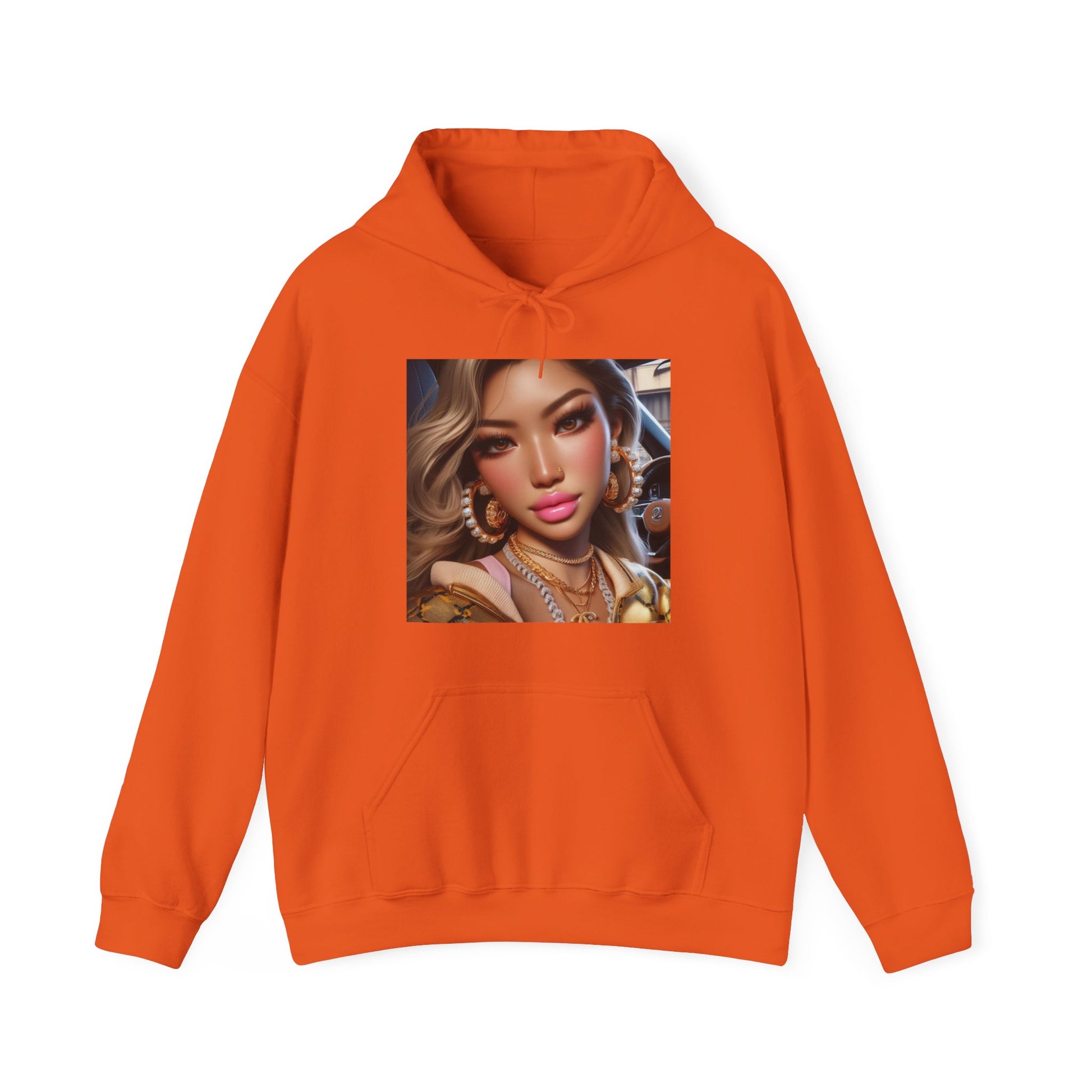 Car Beauty Hoodie Hoodie Printify Orange S