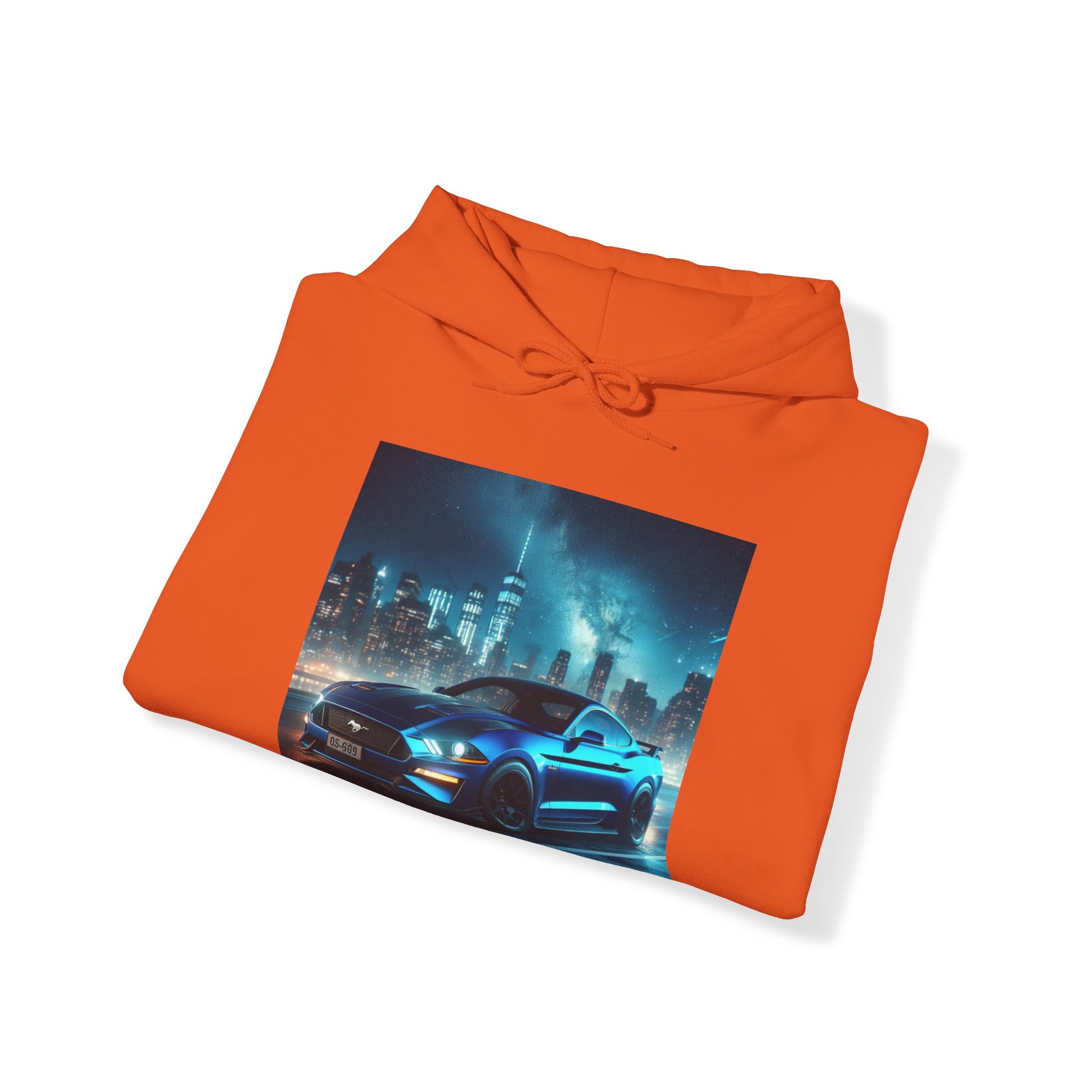 Blue Mustang Hoodie Hoodie Printify