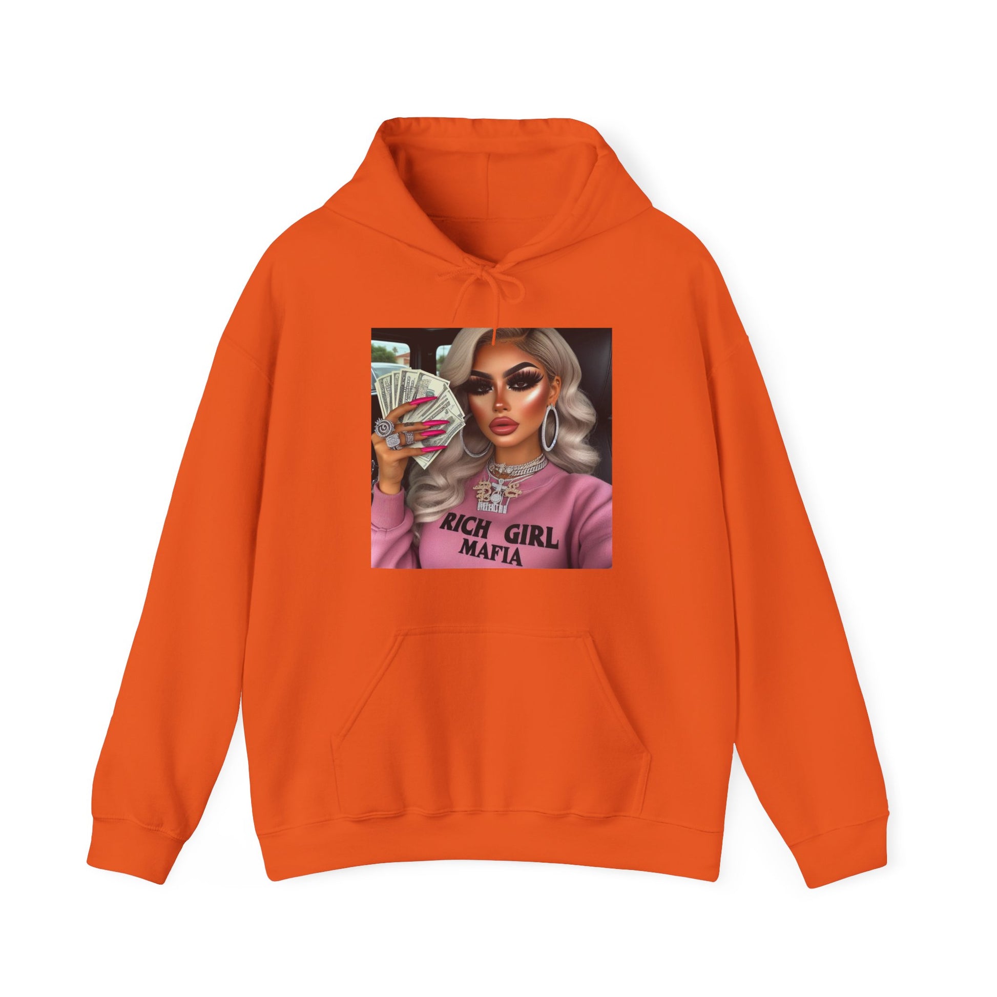 Rich Girl Mafia Hoodie Hoodie Printify Orange S