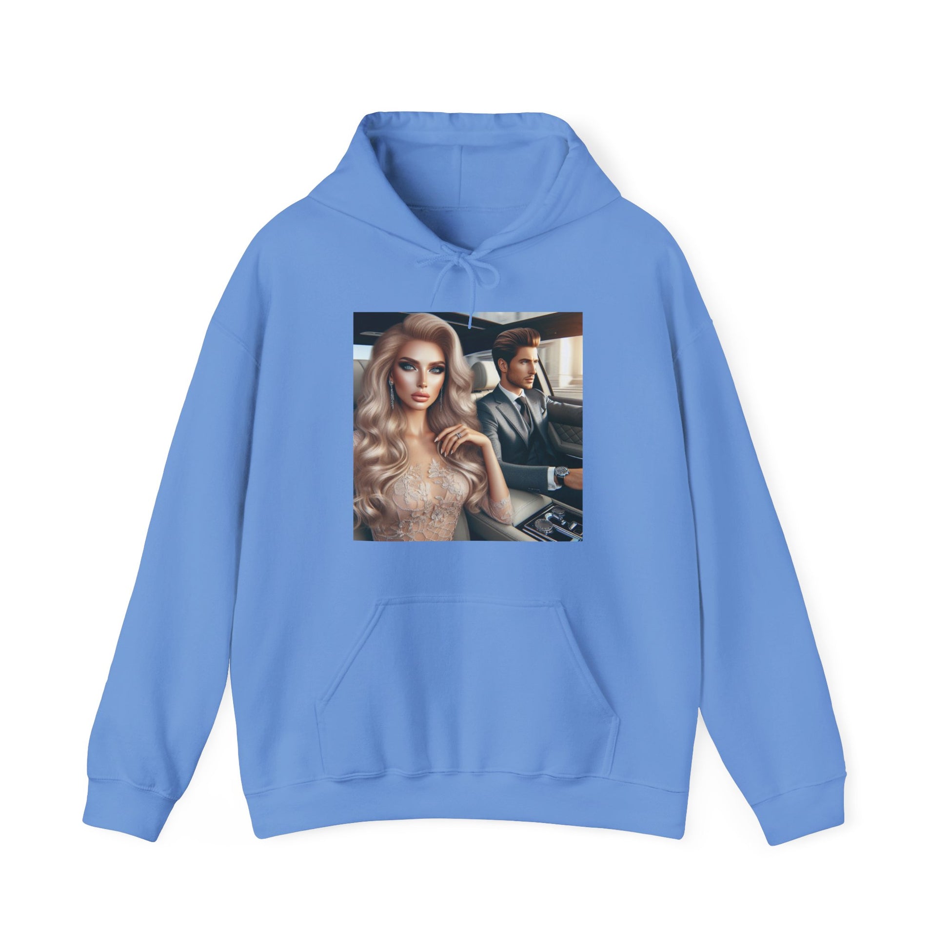 Elegant Drive Hoodie Hoodie Printify Carolina Blue S