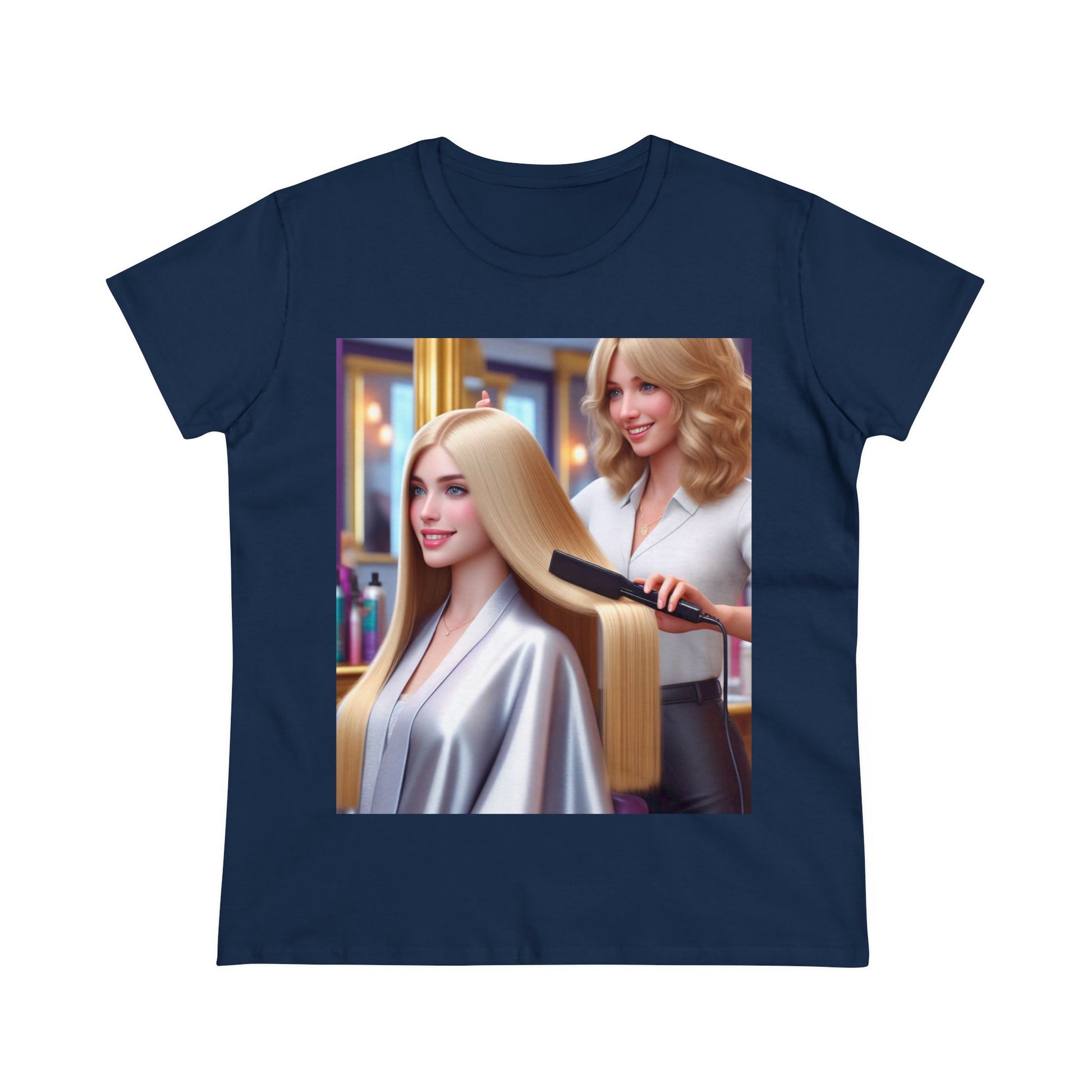 Hair Day T-Shirt T-Shirt Printify Navy S