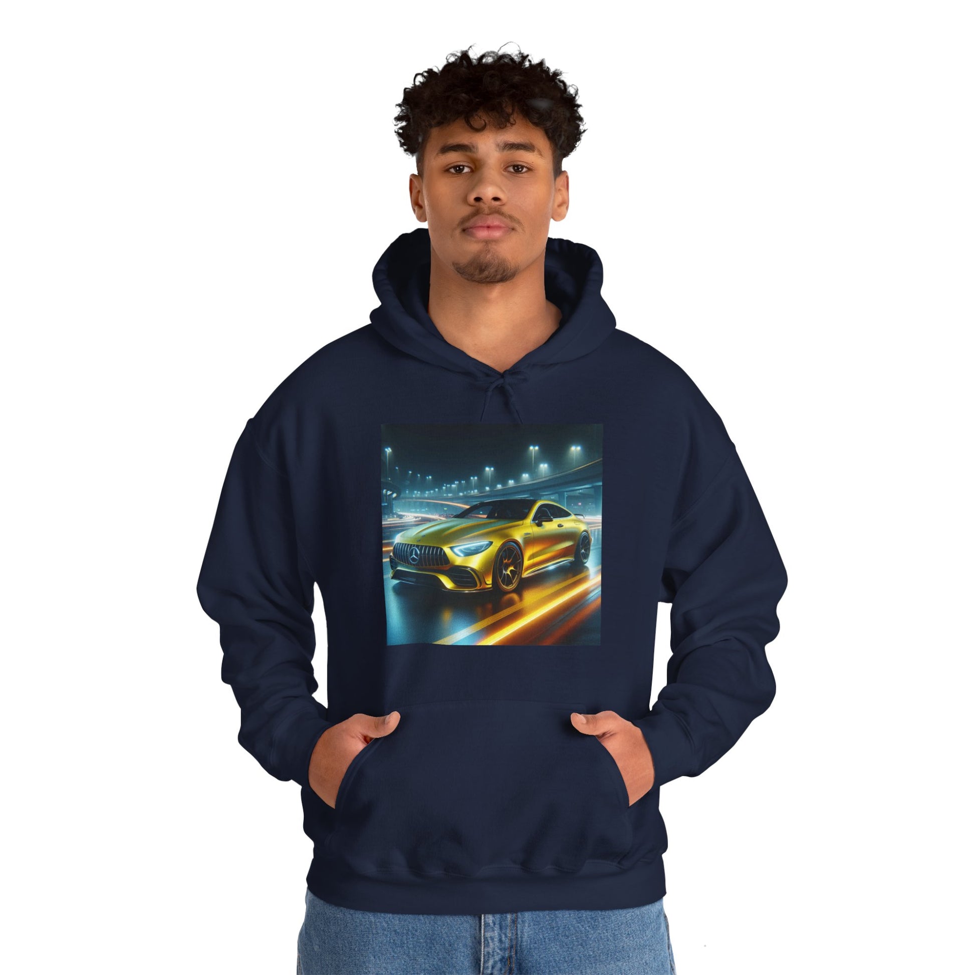 Yellow Mercedes Hoodie Hoodie Printify