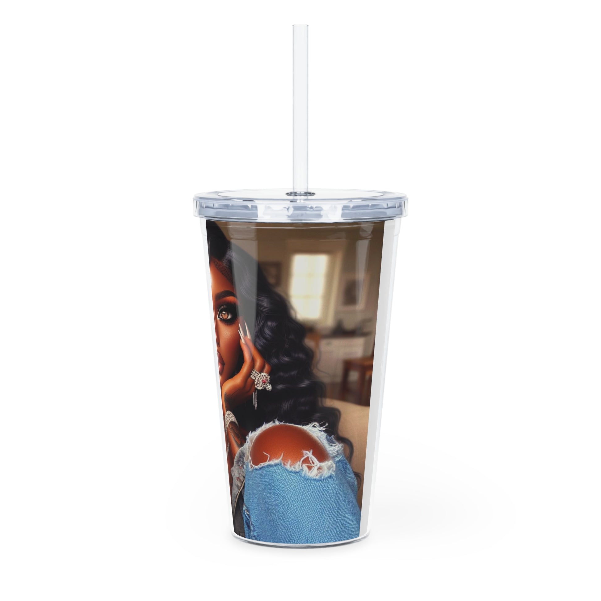 Coffee Break Tumbler with Straw Mug Printify